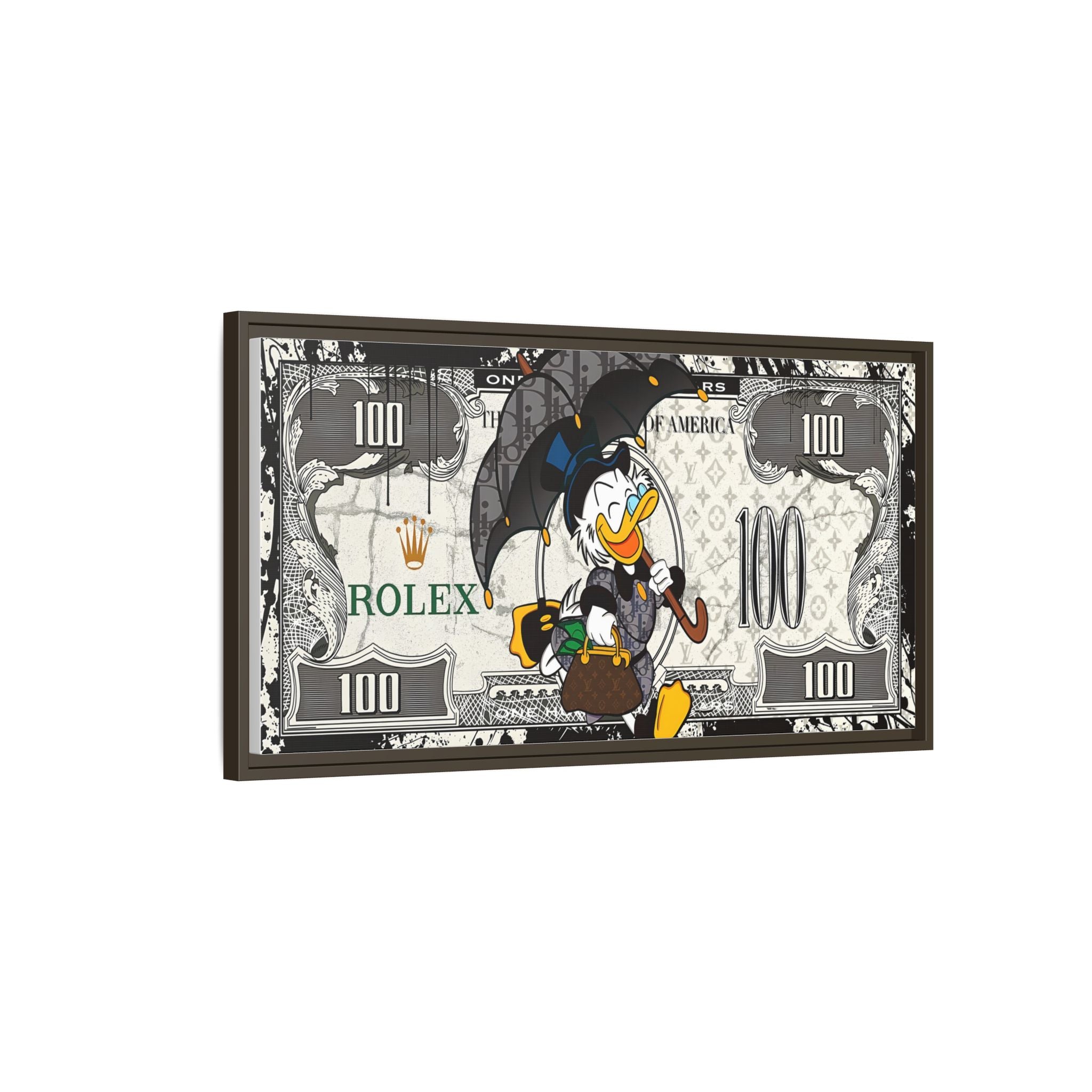 Duck Dynasty of Luxury: Pop Art Fashion Icon, Disney Meets High-End Branding, Urban Street Art Elegance - Canvas Wall Art