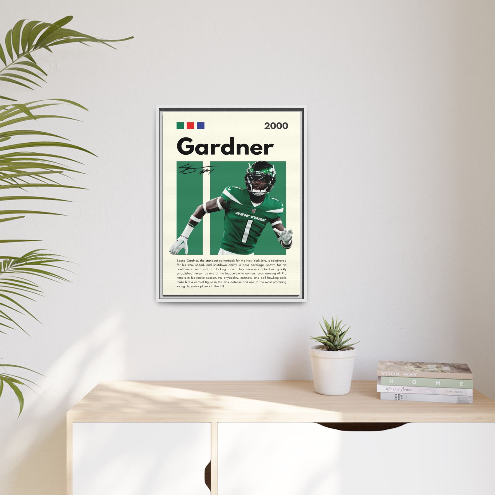 Sauce Gardner: Defensive Dynamo - Canvas Wall Art