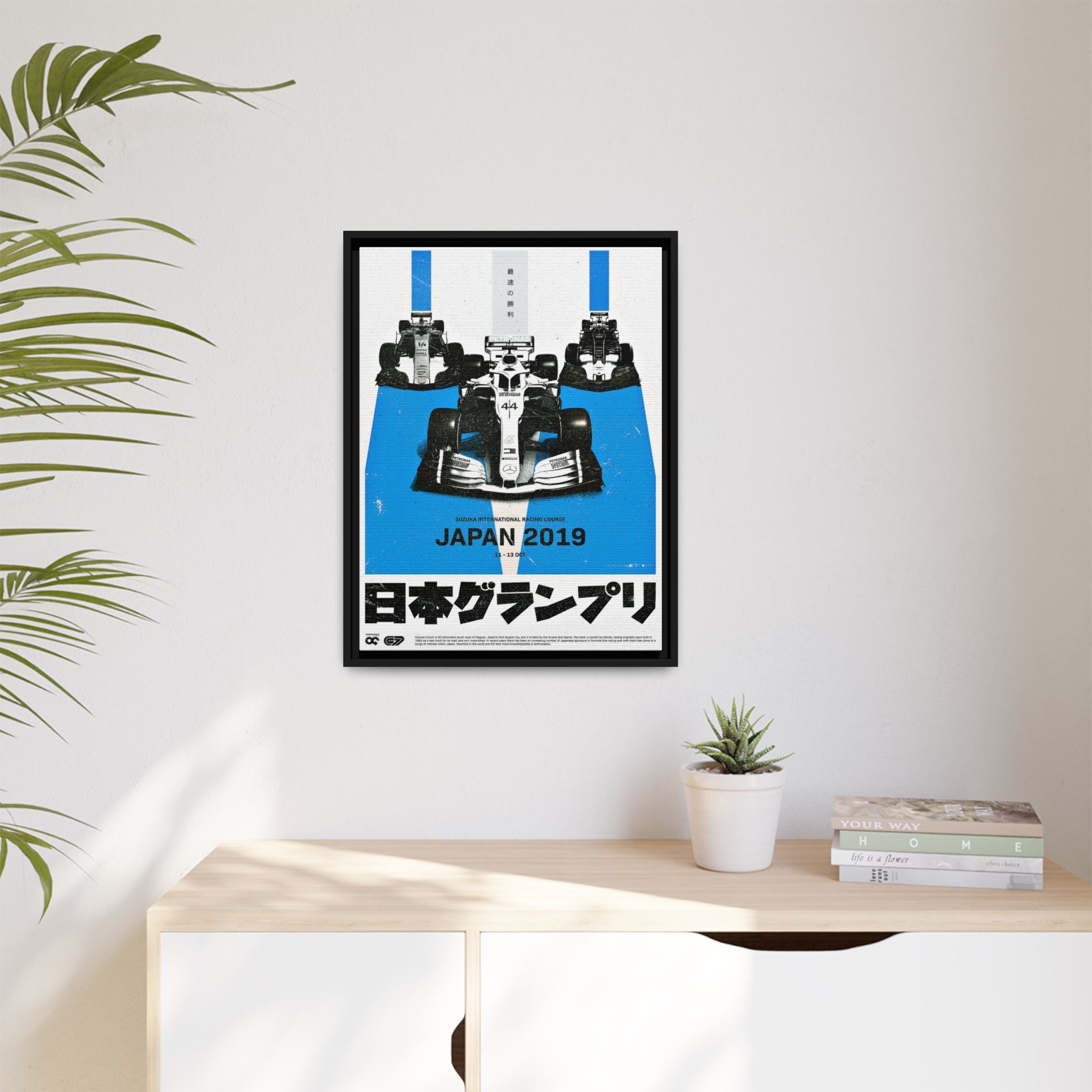 Velocity at Suzuka: Japanese Grand Prix 2019, Formula 1 Racing Poster Design - Canvas Wall Art