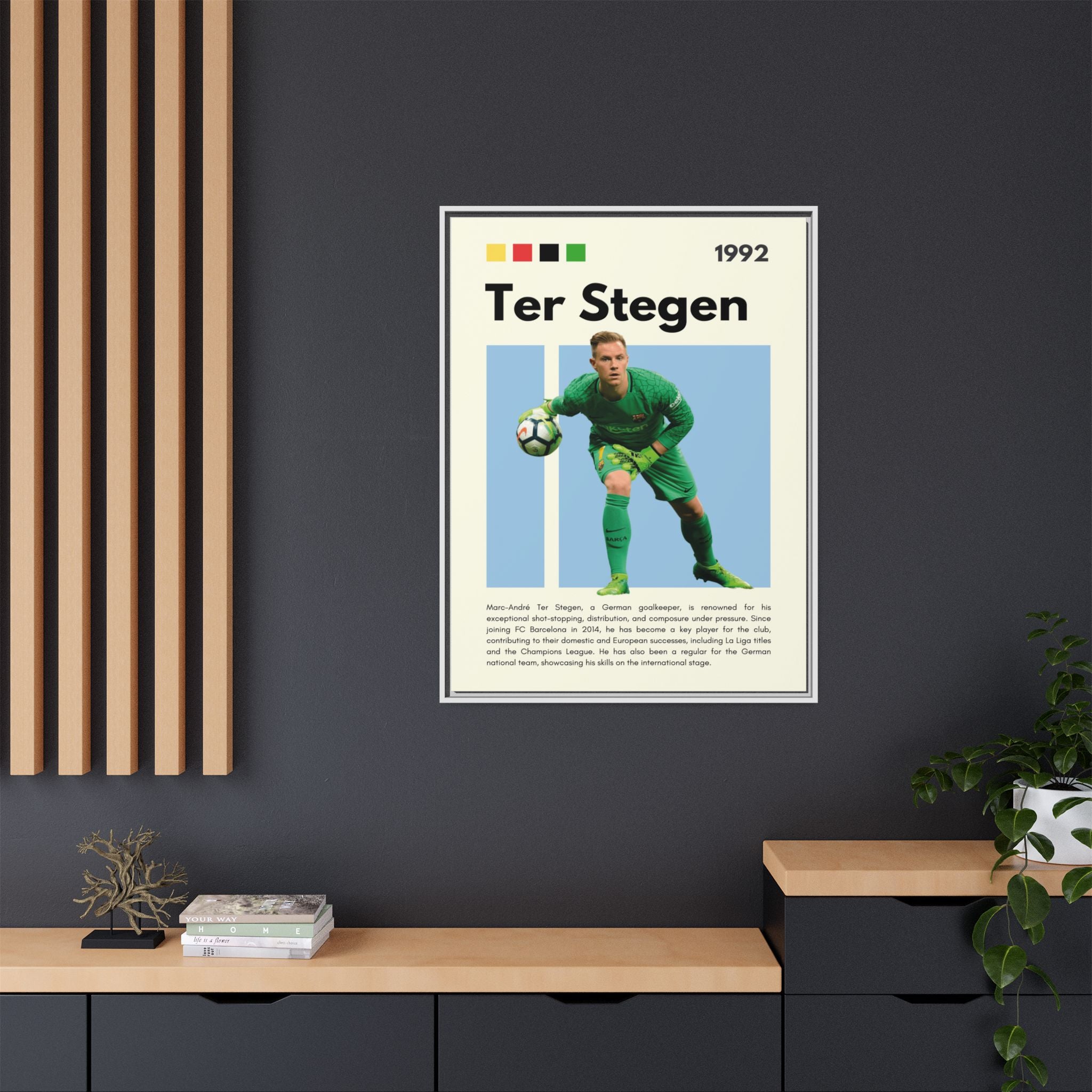 Ter Stegen: Guardian of Barcelona - Canvas Wall Art