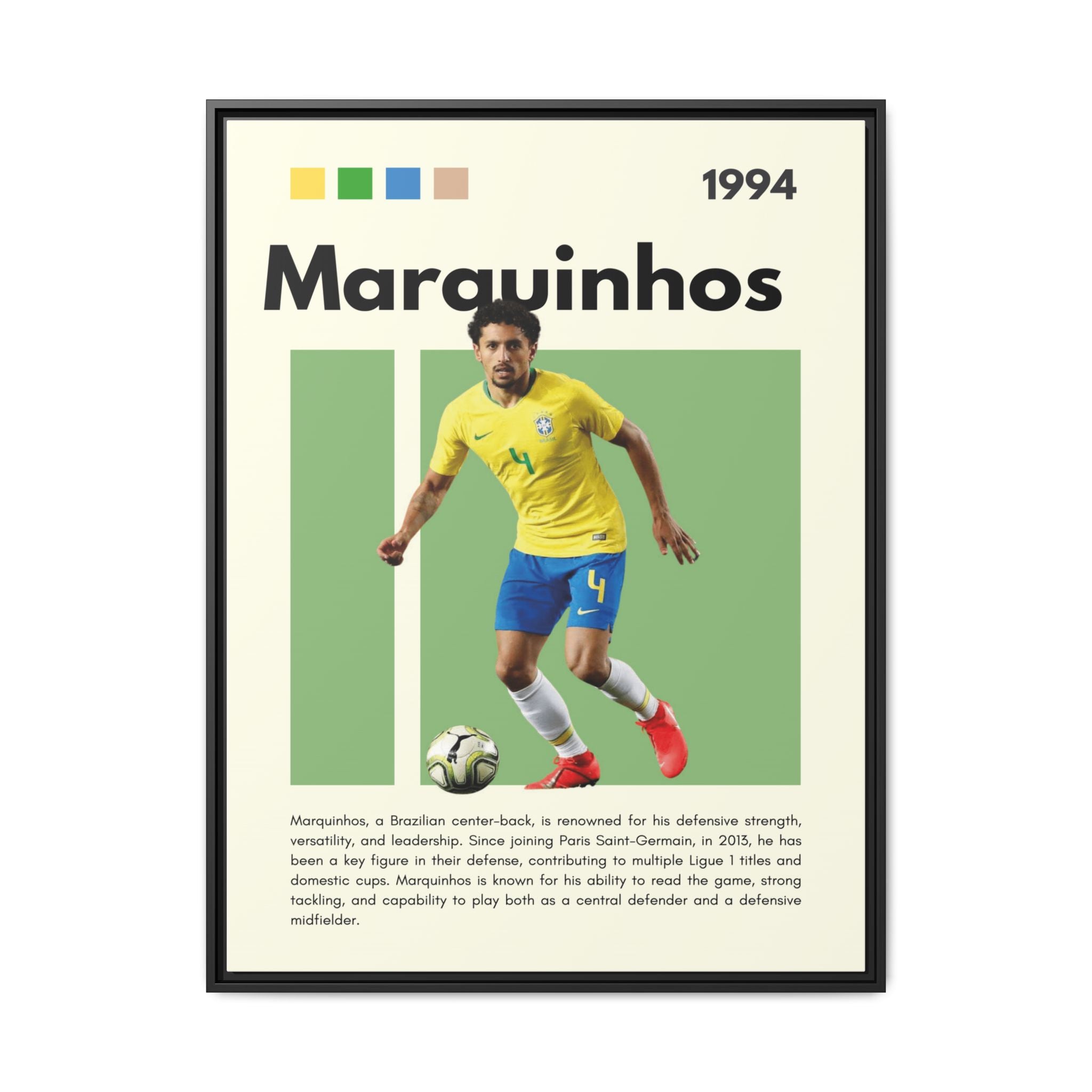 Marquinhos: Defensive Maestro - Canvas Wall Art