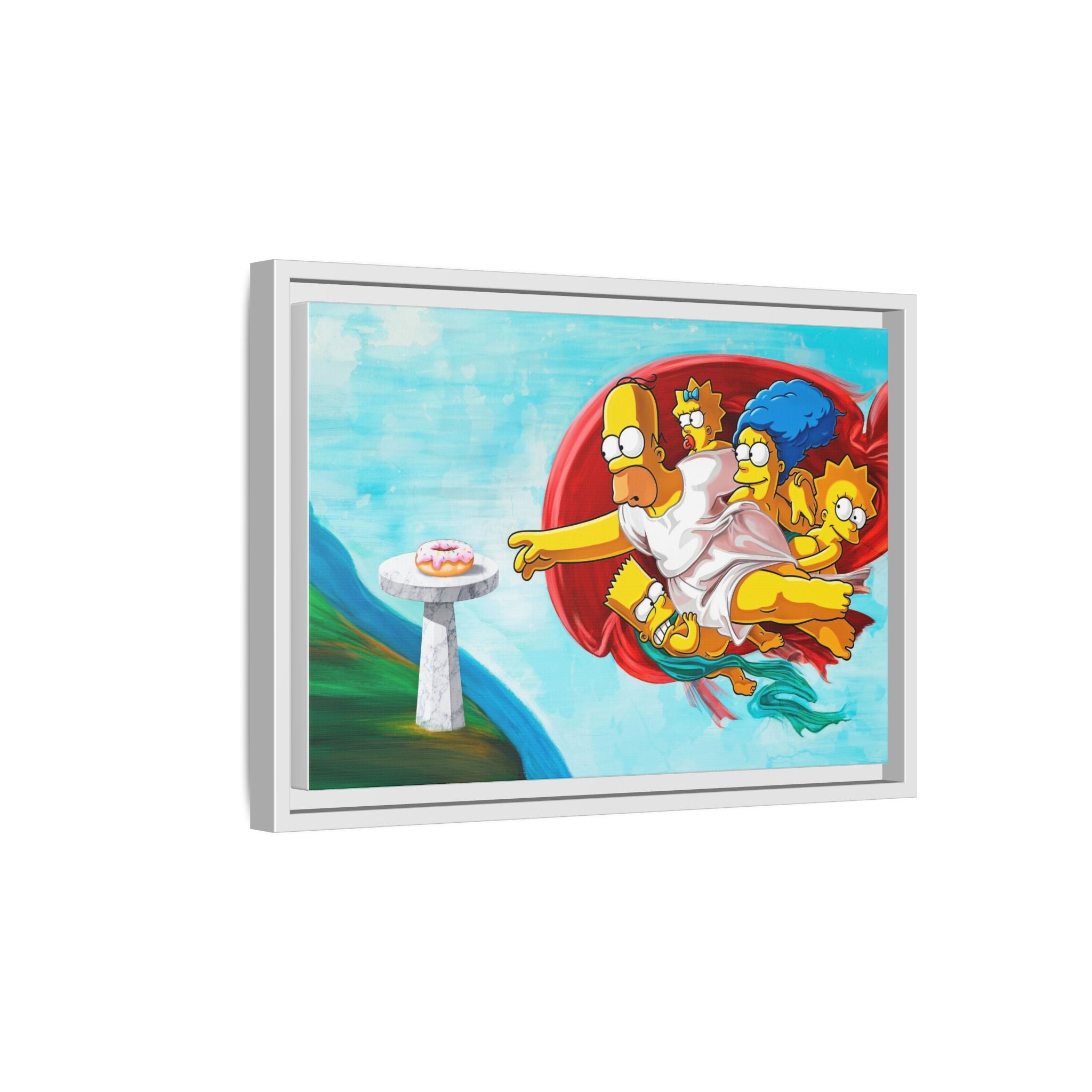 The Simpsons' Last Supper: Pop Culture Parody, Da Vinci Reimagined, Animated Comedy Masterpiece - Canvas Wall Art