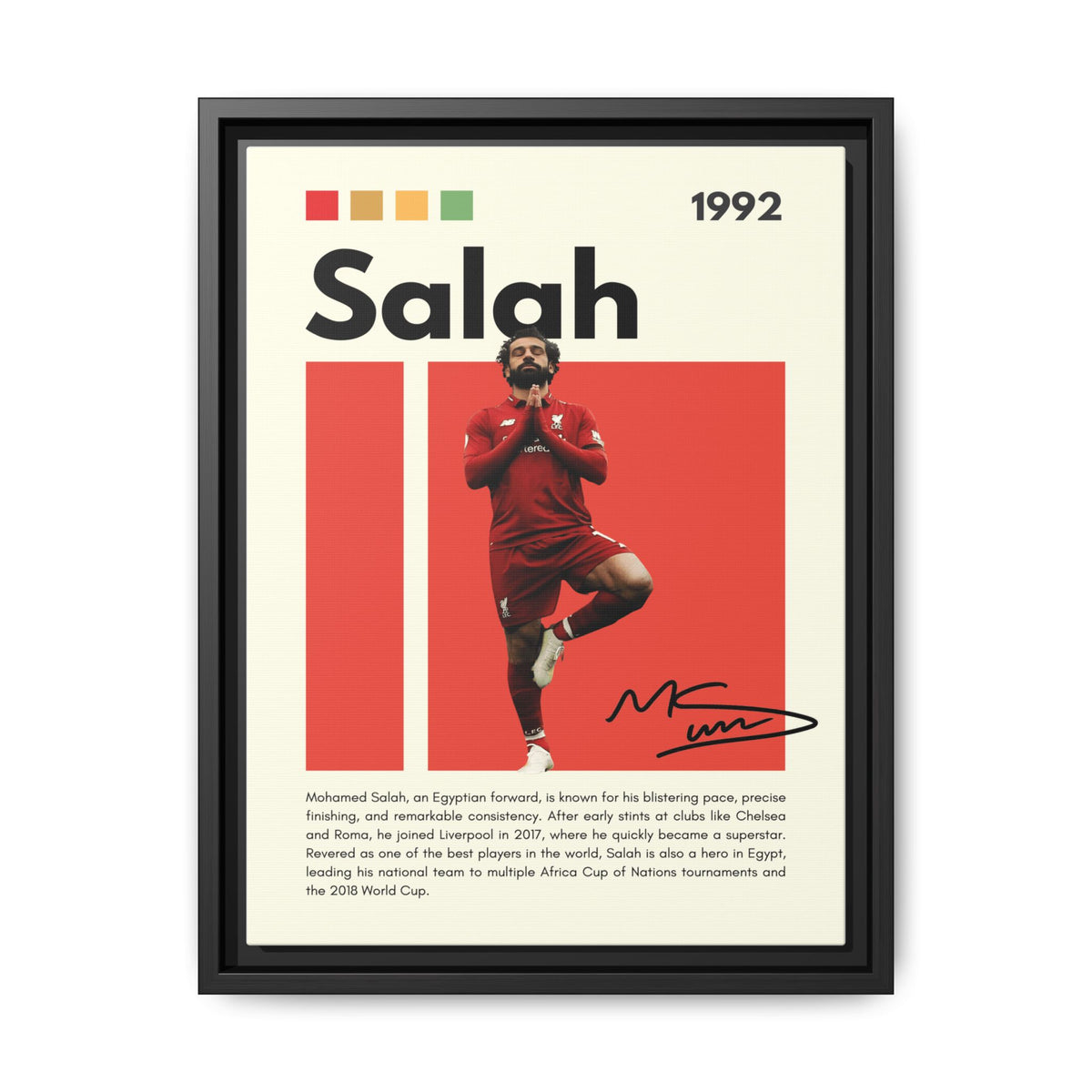 Mohamed Salah: Liverpool Legend
Egyptian King of Football
Salah's Blazing Red Journey
Iconic Forward - Canvas Wall Art
