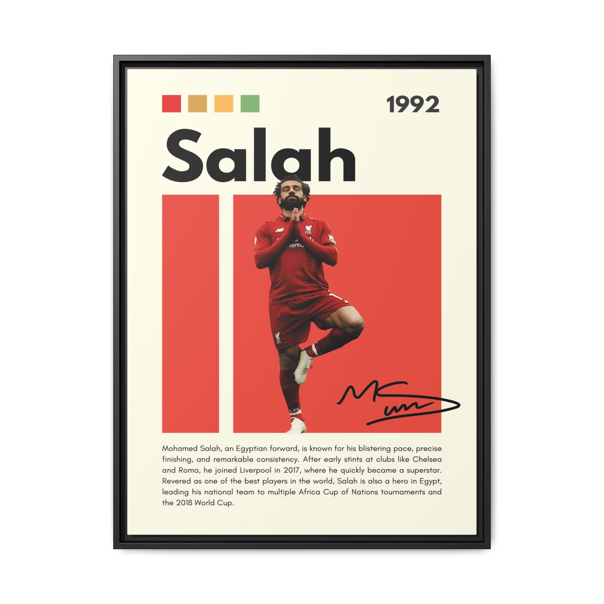 Mohamed Salah: Liverpool Legend
Egyptian King of Football
Salah's Blazing Red Journey
Iconic Forward - Canvas Wall Art