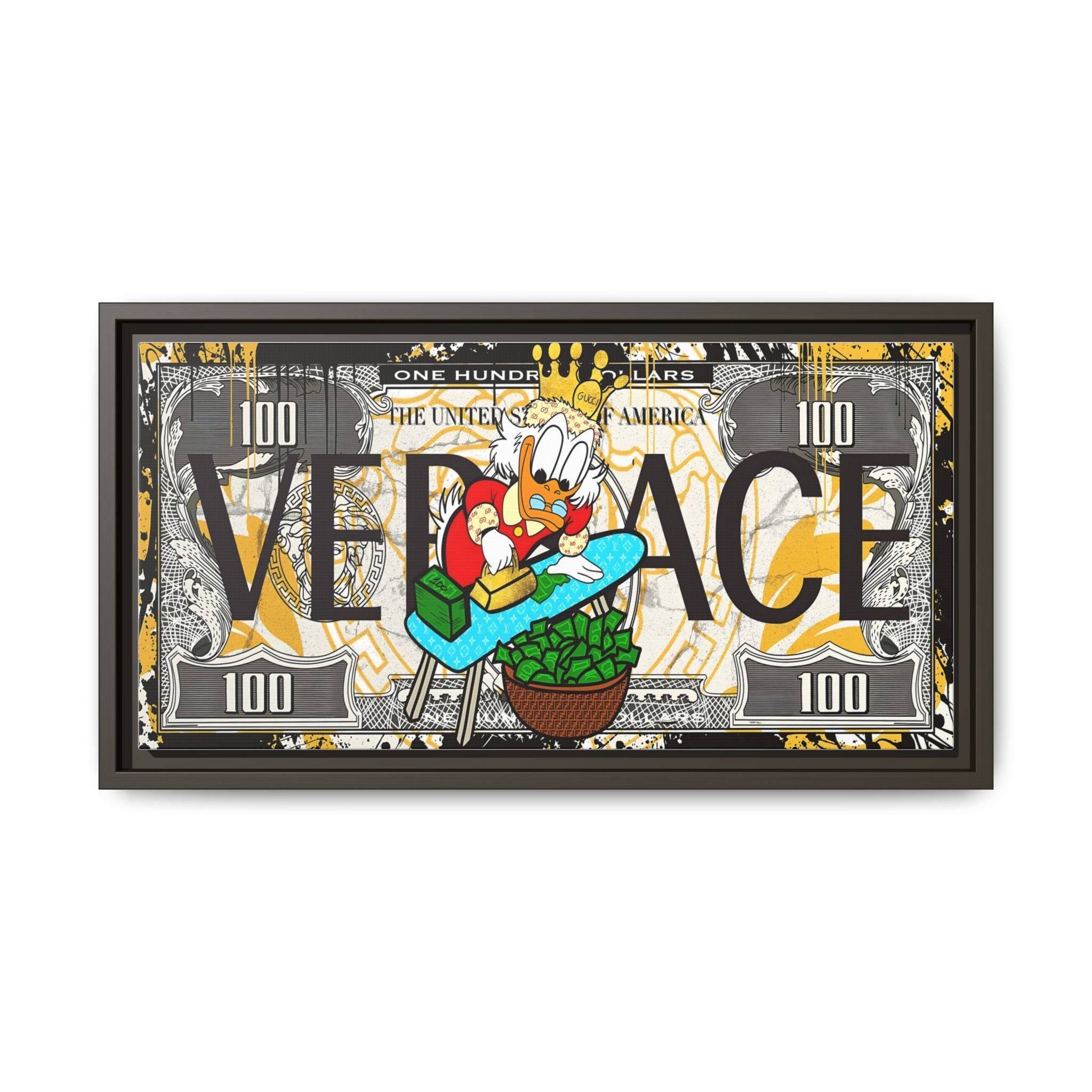 Duckonomics: Pop Art Currency Remix, Urban Financial Whimsy - Canvas Wall Art
