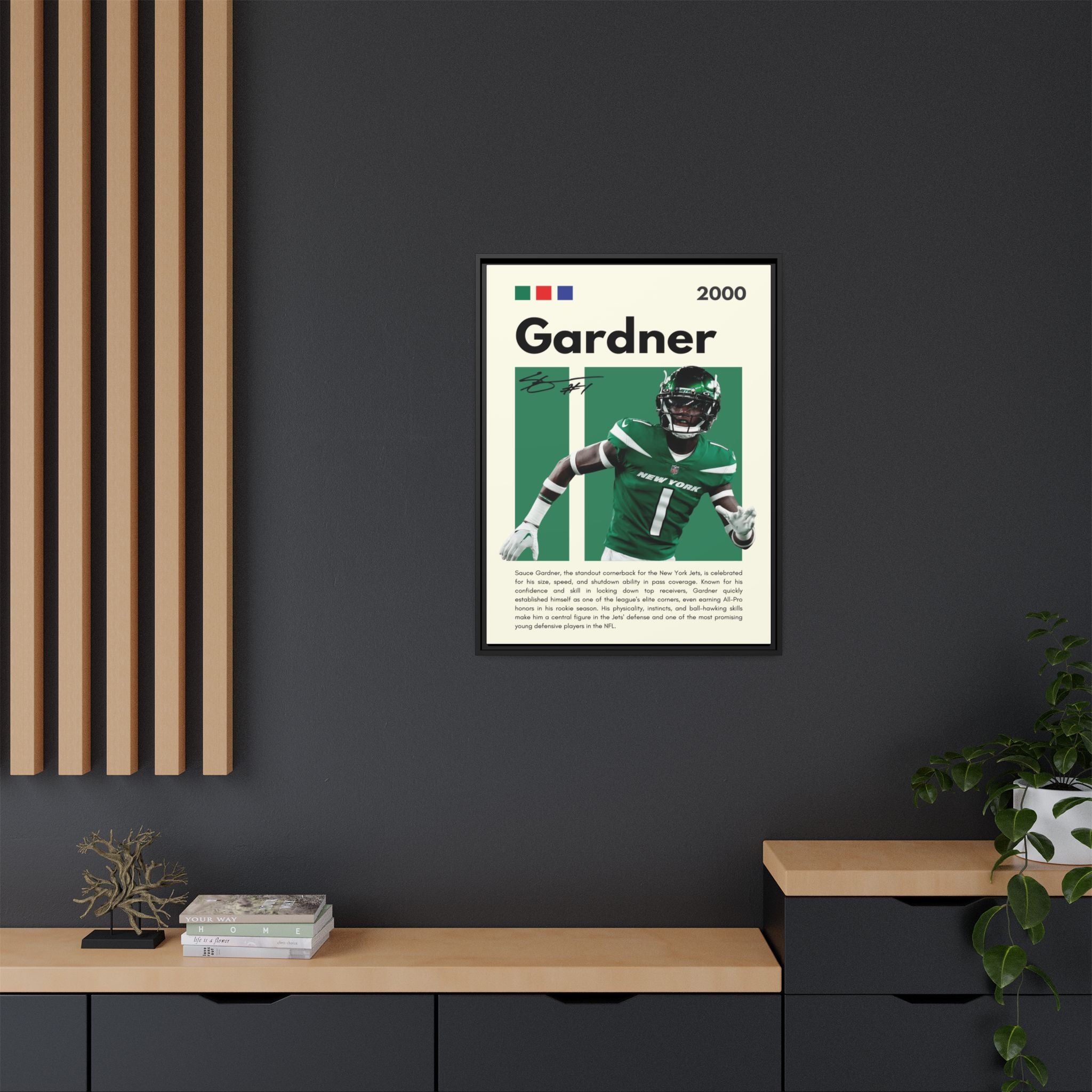 Sauce Gardner: Defensive Dynamo - Canvas Wall Art