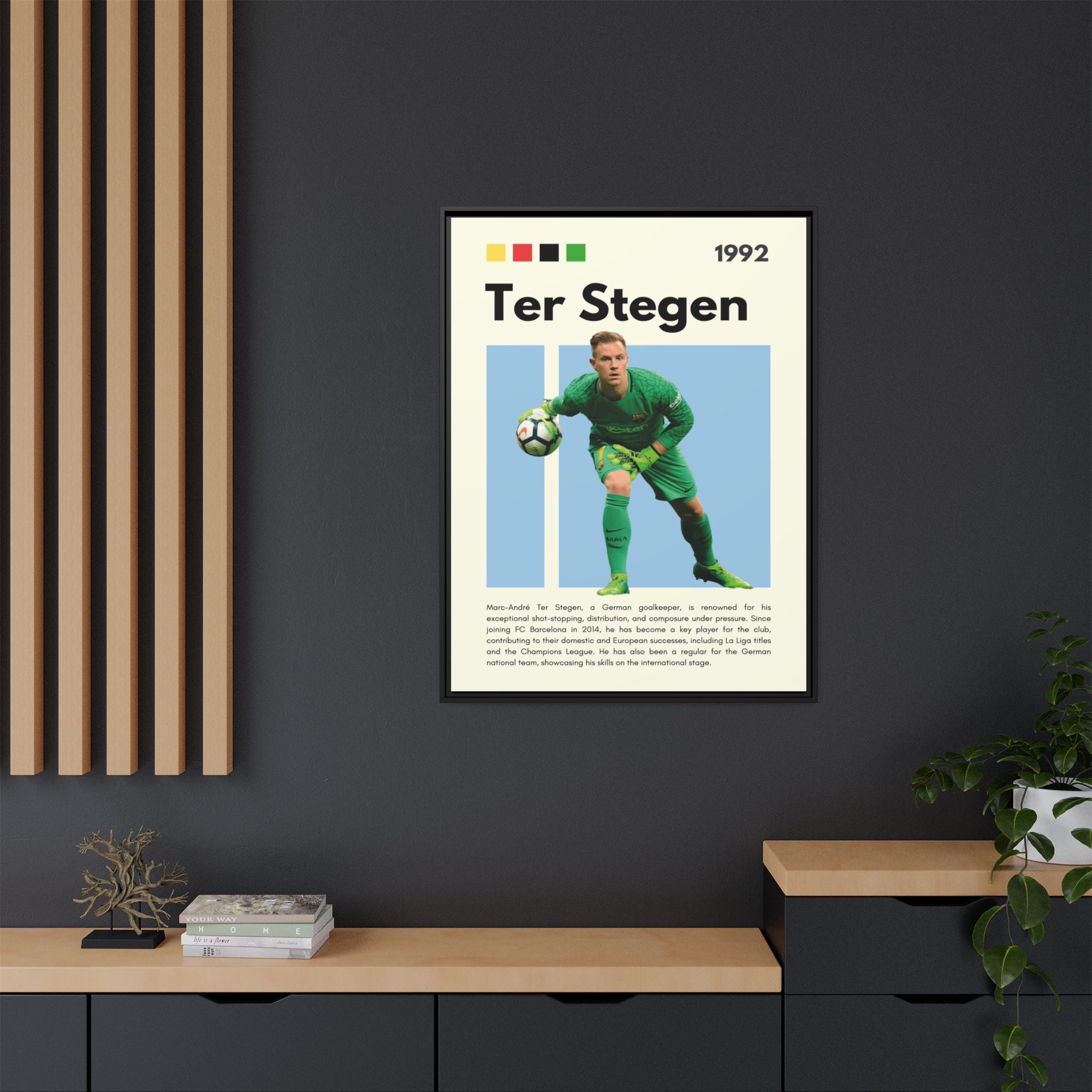 Ter Stegen: Guardian of Barcelona - Canvas Wall Art