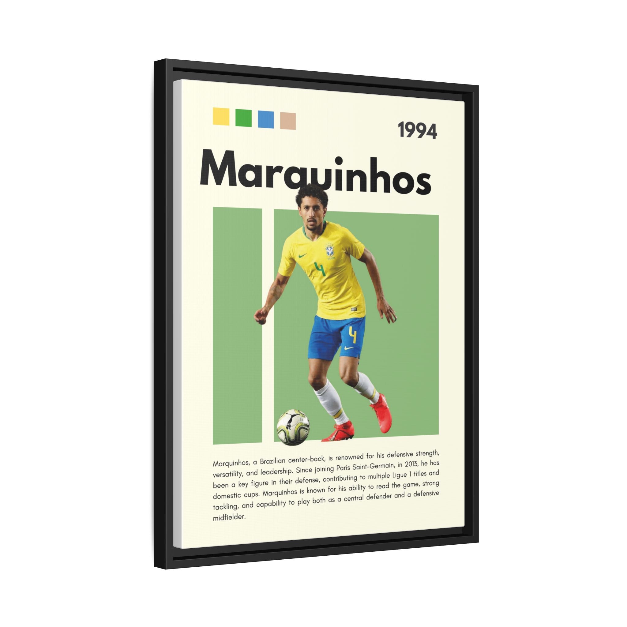 Marquinhos: Defensive Maestro - Canvas Wall Art