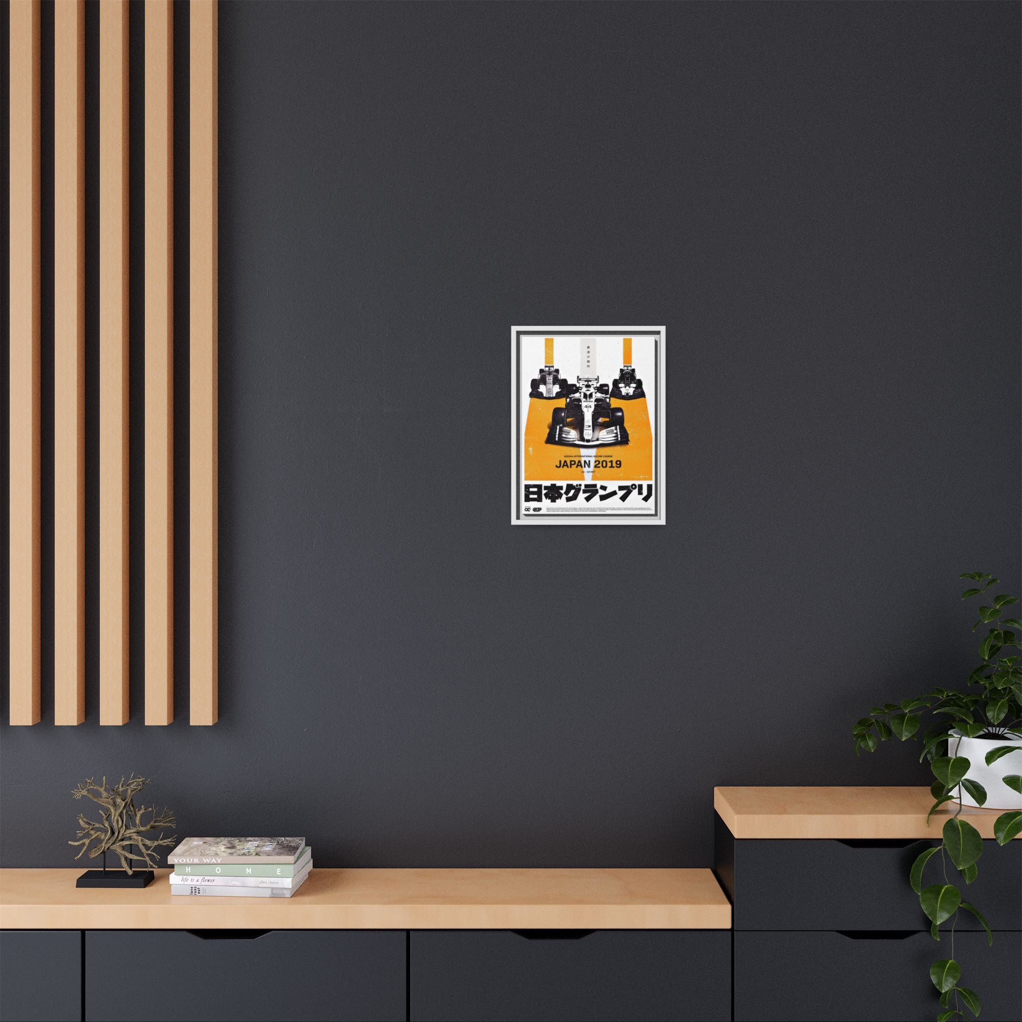 Suzuka Speed Symphony: Japanese Grand Prix 2019 Racing Poster, Motorsport Design Artistry - Canvas Wall Art