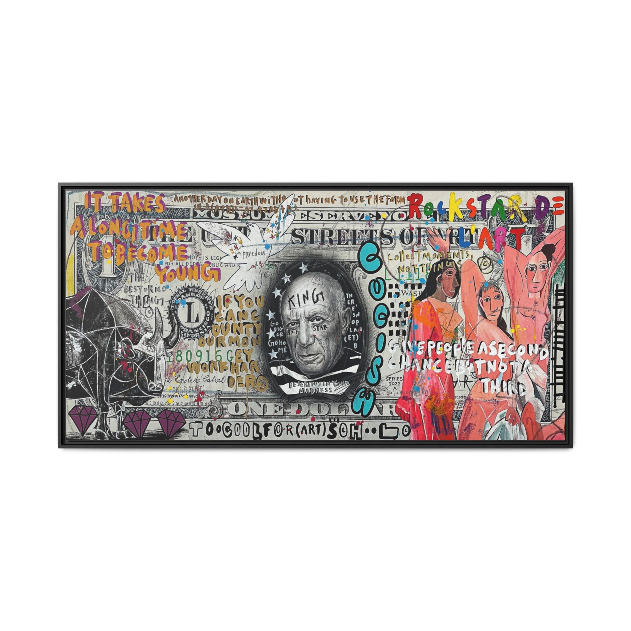Cultural Remix: Pop Art Portrait, Street Art Legacy, Contemporary Expression - Canvas Wall Art