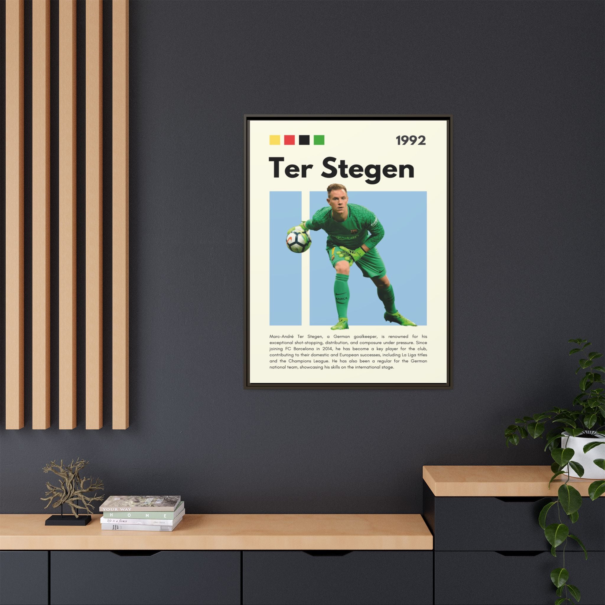 Ter Stegen: Guardian of Barcelona - Canvas Wall Art