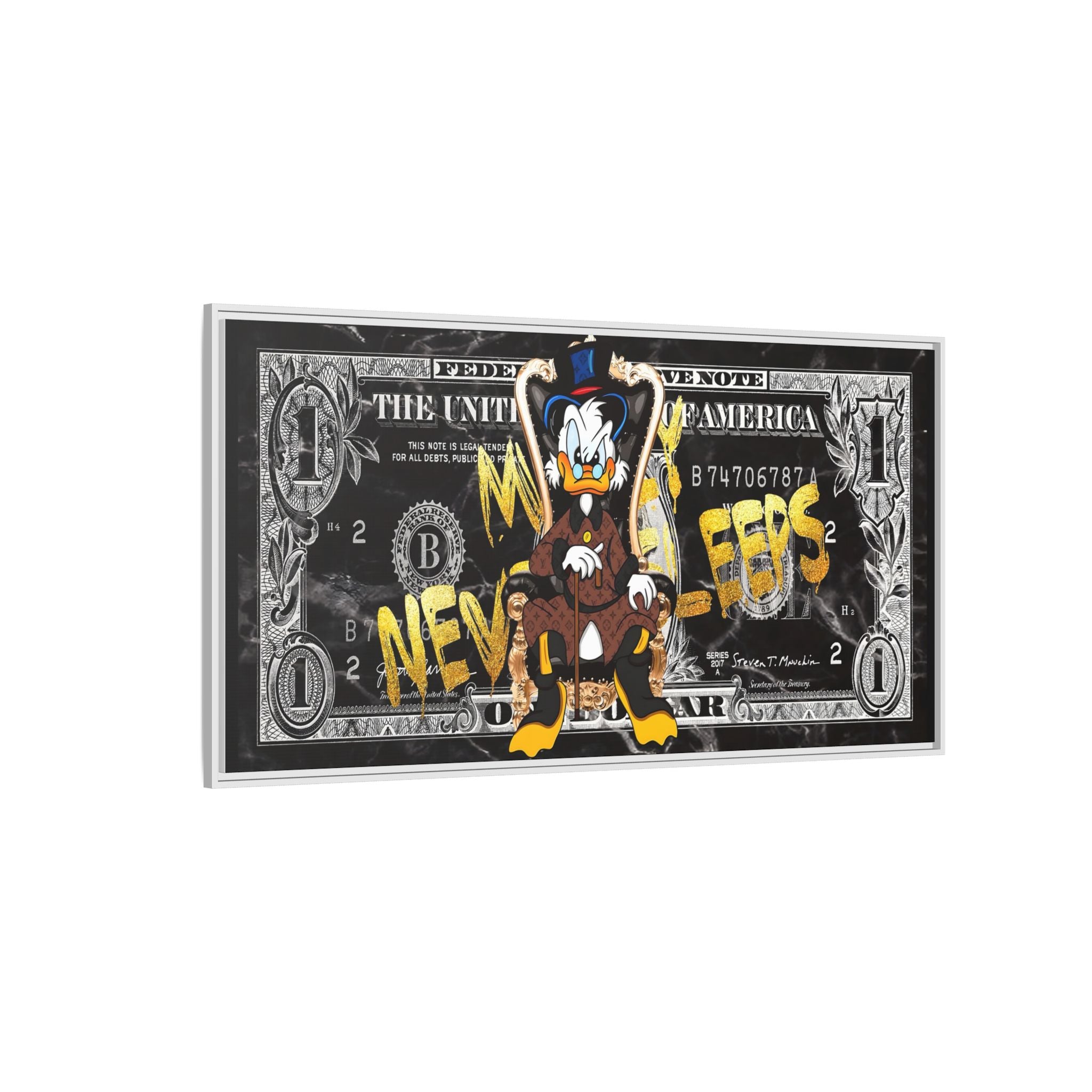 Feds and Feathers: Pop Art Currency Remix, Cartoon Financial Commentary - Canvas Wall Art