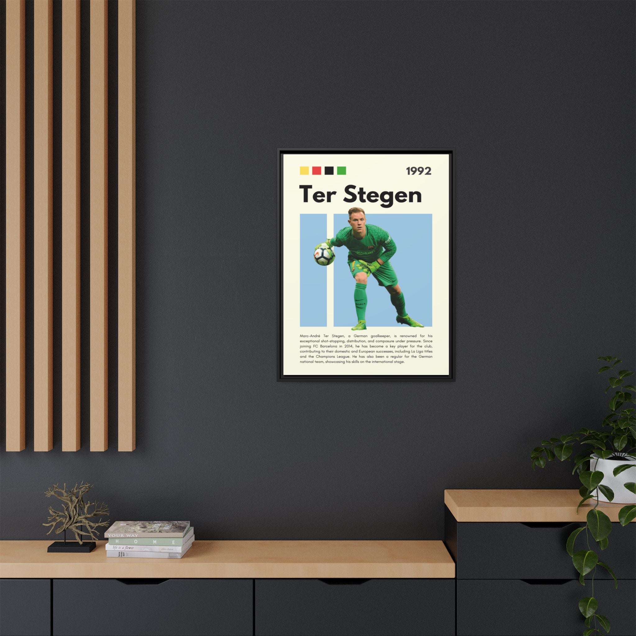 Ter Stegen: Guardian of Barcelona - Canvas Wall Art