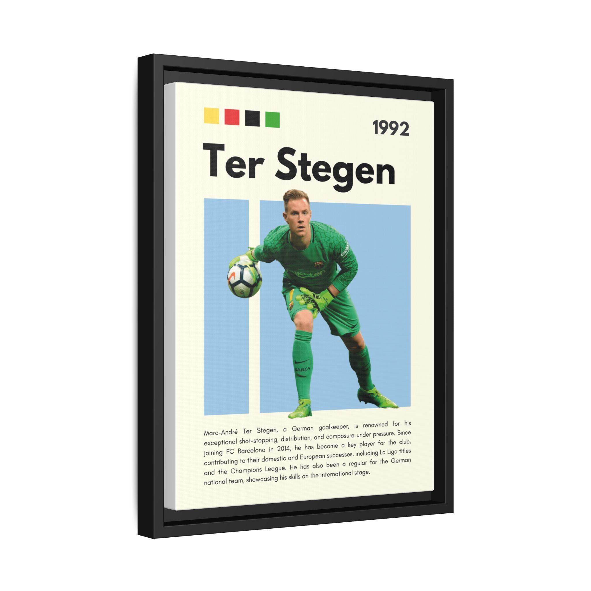 Ter Stegen: Guardian of Barcelona - Canvas Wall Art