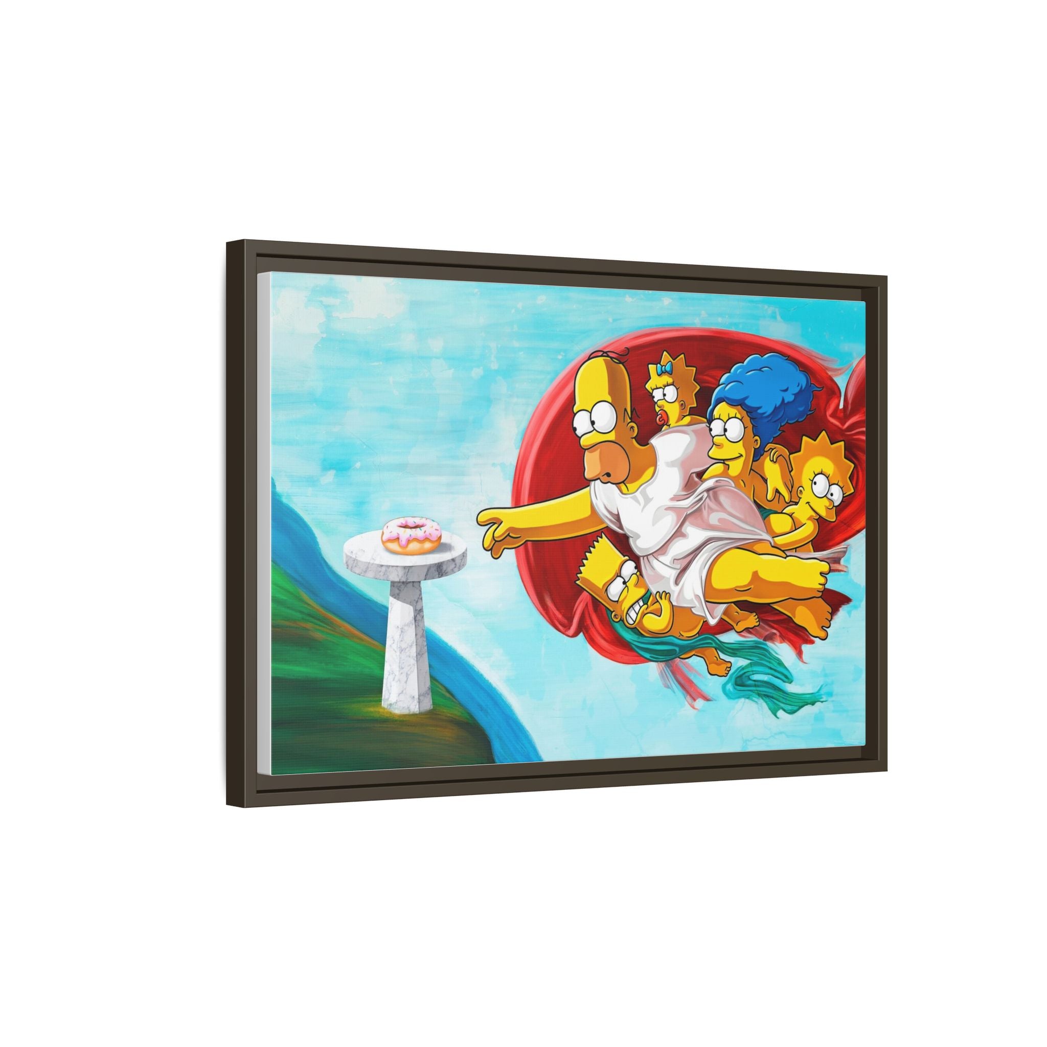 The Simpsons' Last Supper: Pop Culture Parody, Da Vinci Reimagined, Animated Comedy Masterpiece - Canvas Wall Art