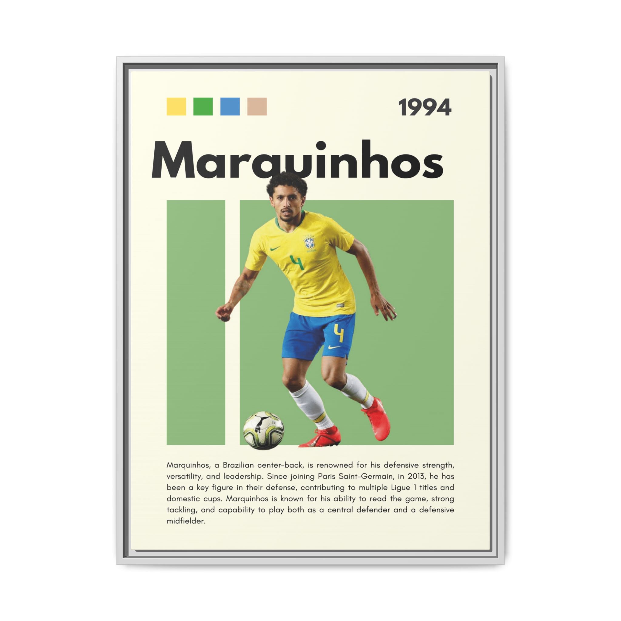 Marquinhos: Defensive Maestro - Canvas Wall Art