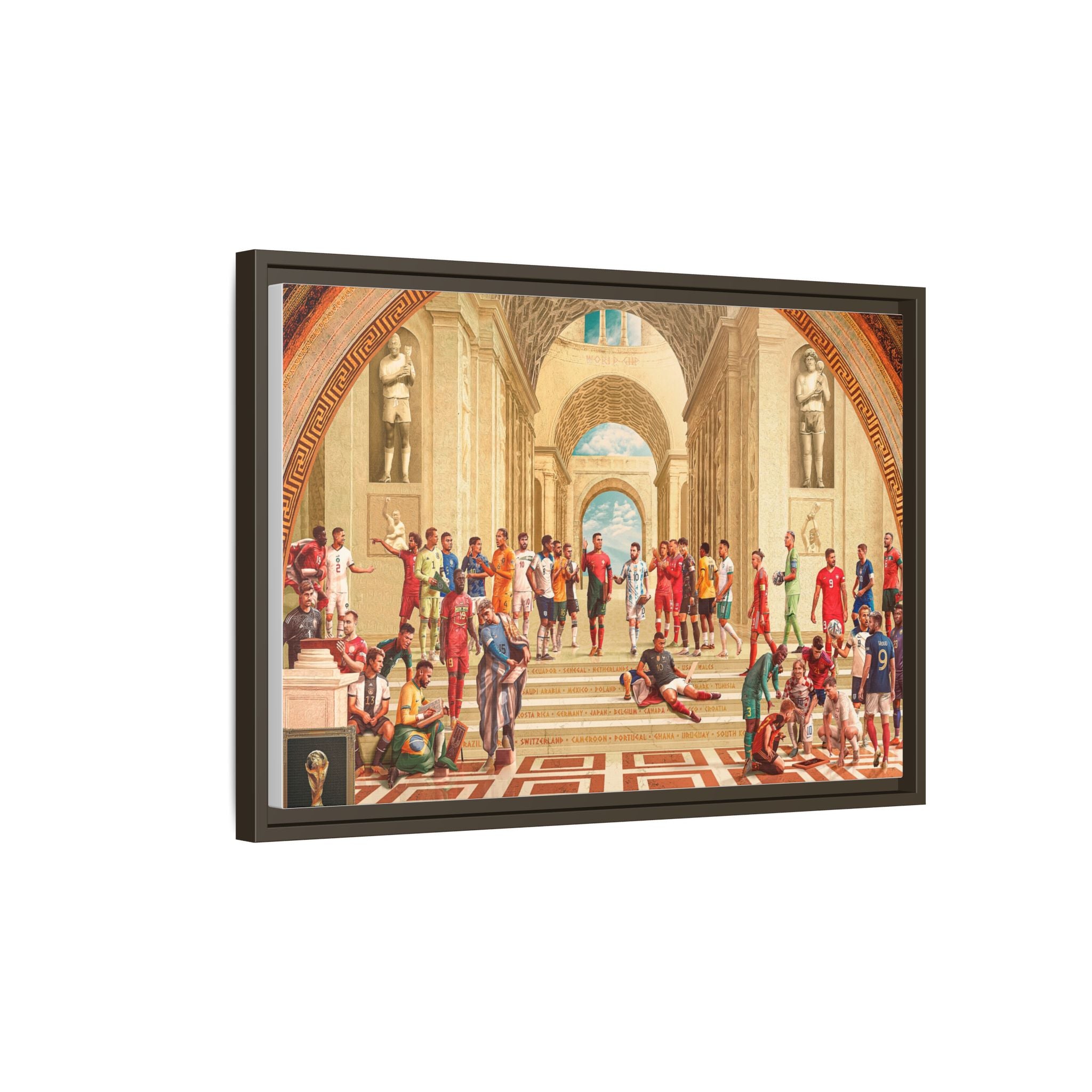 Pantheon of Football Glory: World Cup 2022 Immortalized, Global Soccer Legends Memorialized - Canvas Wall Art