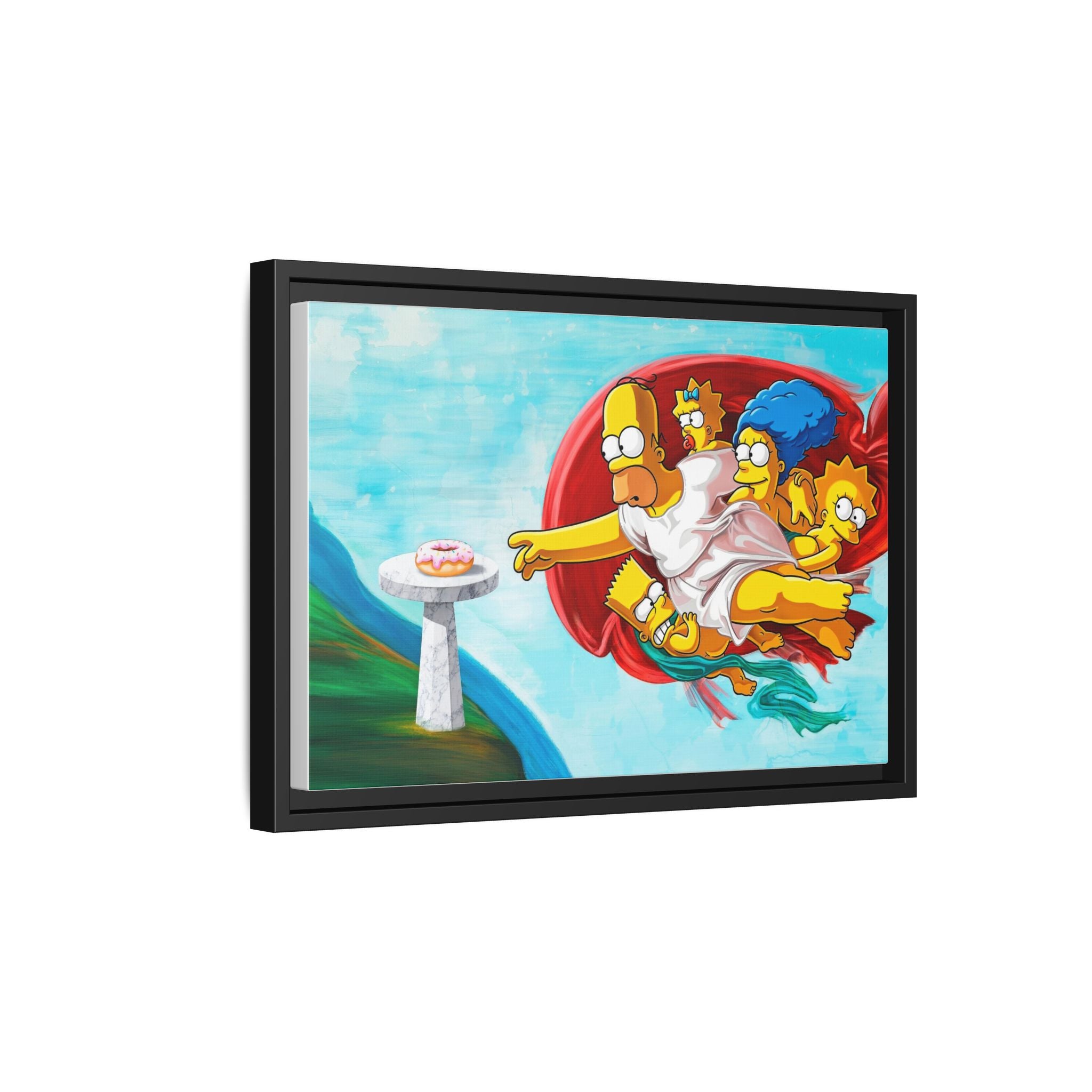 The Simpsons' Last Supper: Pop Culture Parody, Da Vinci Reimagined, Animated Comedy Masterpiece - Canvas Wall Art