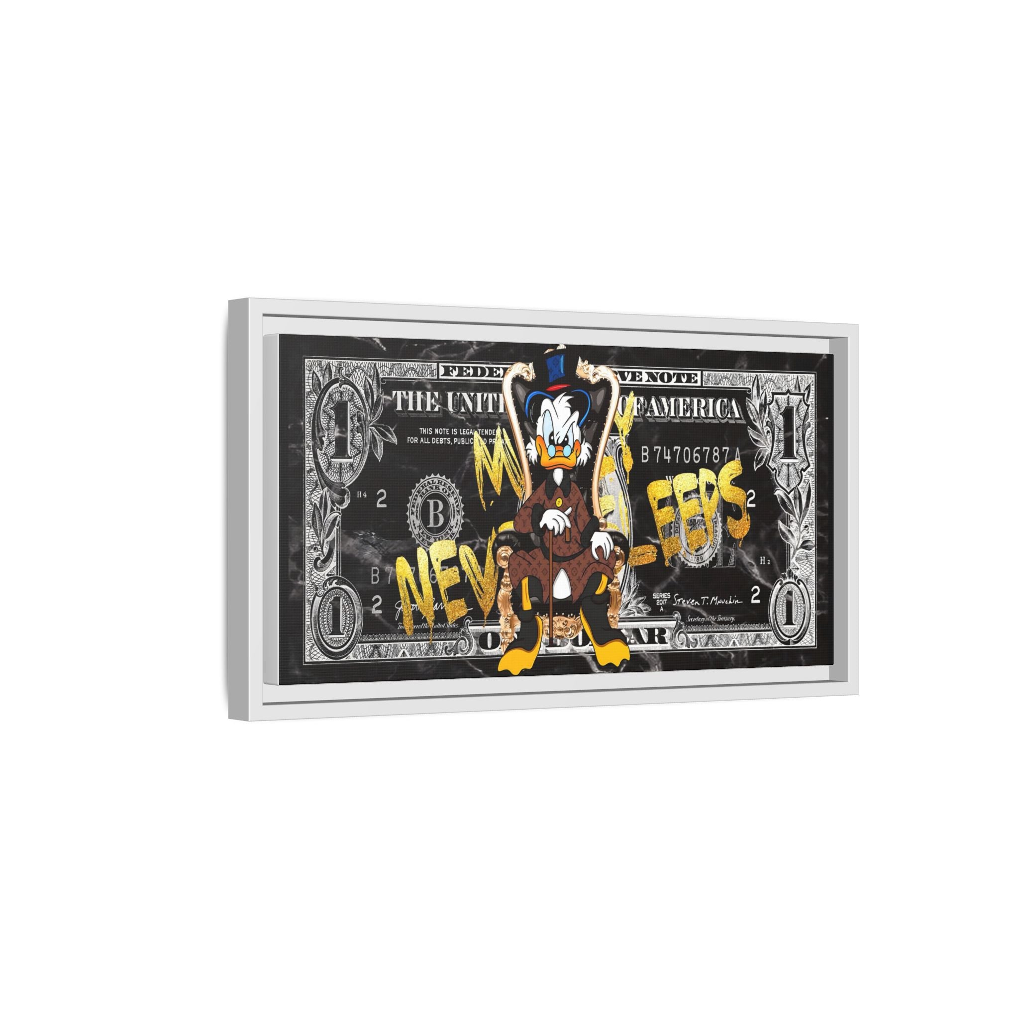 Feds and Feathers: Pop Art Currency Remix, Cartoon Financial Commentary - Canvas Wall Art