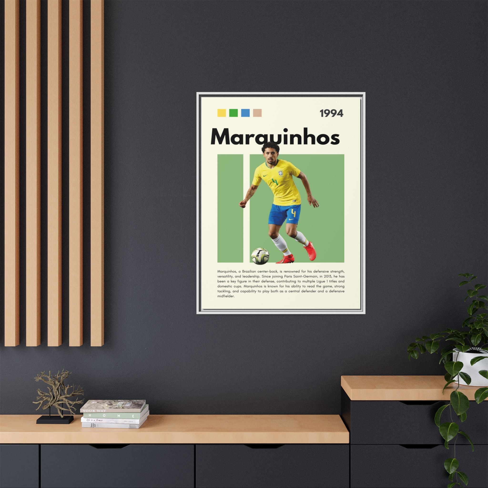 Marquinhos: Defensive Maestro - Canvas Wall Art