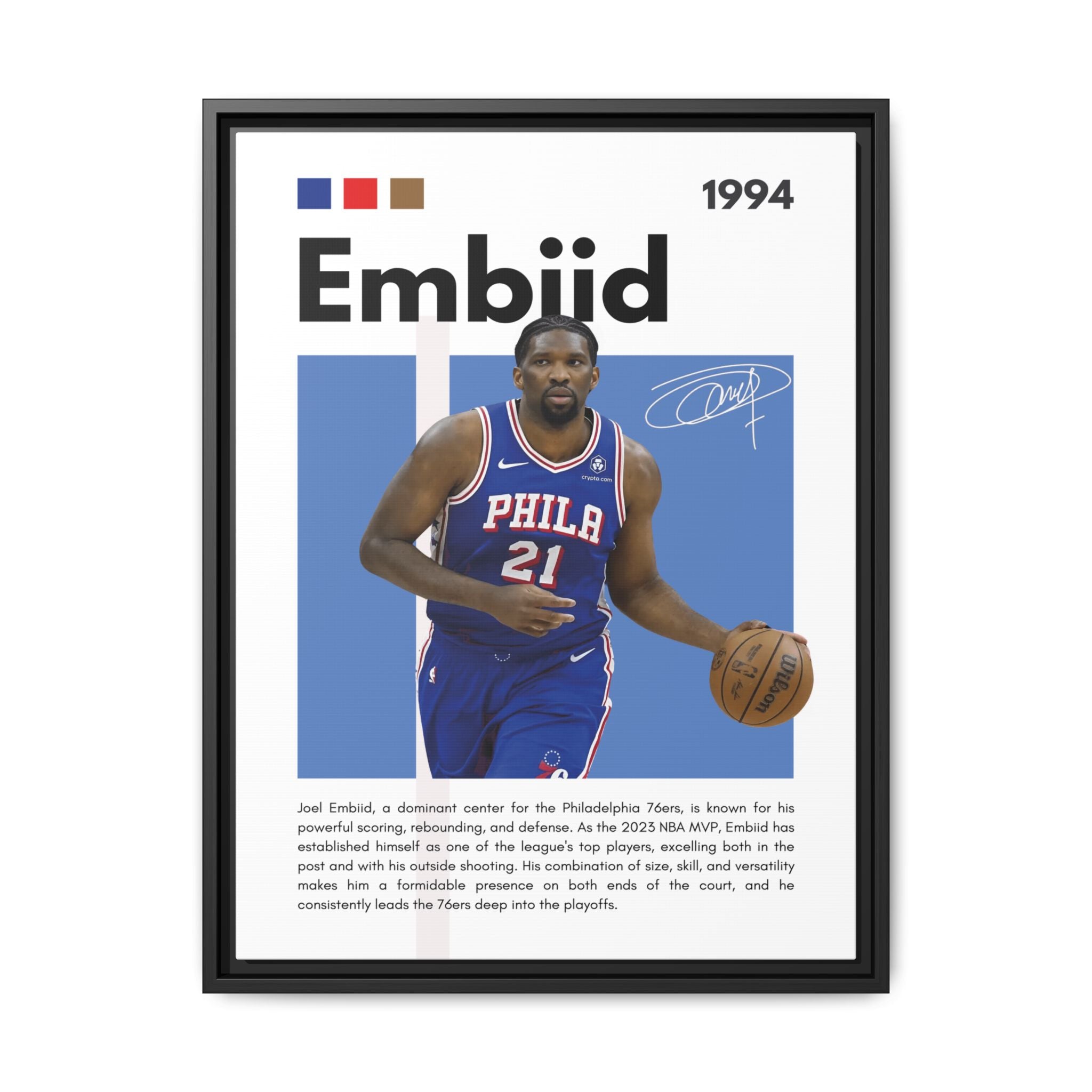 Embiid MVP - Canvas Wall Art