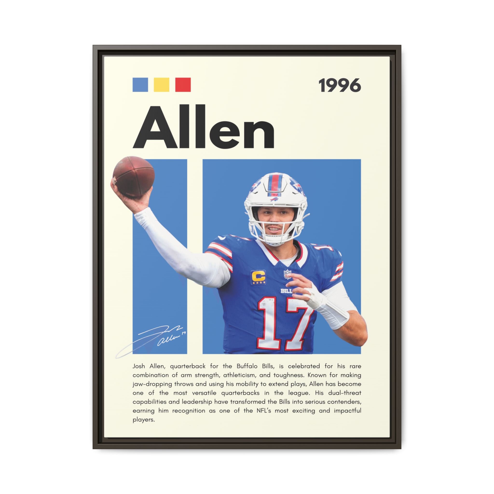 Josh Allen - Canvas Wall Art
