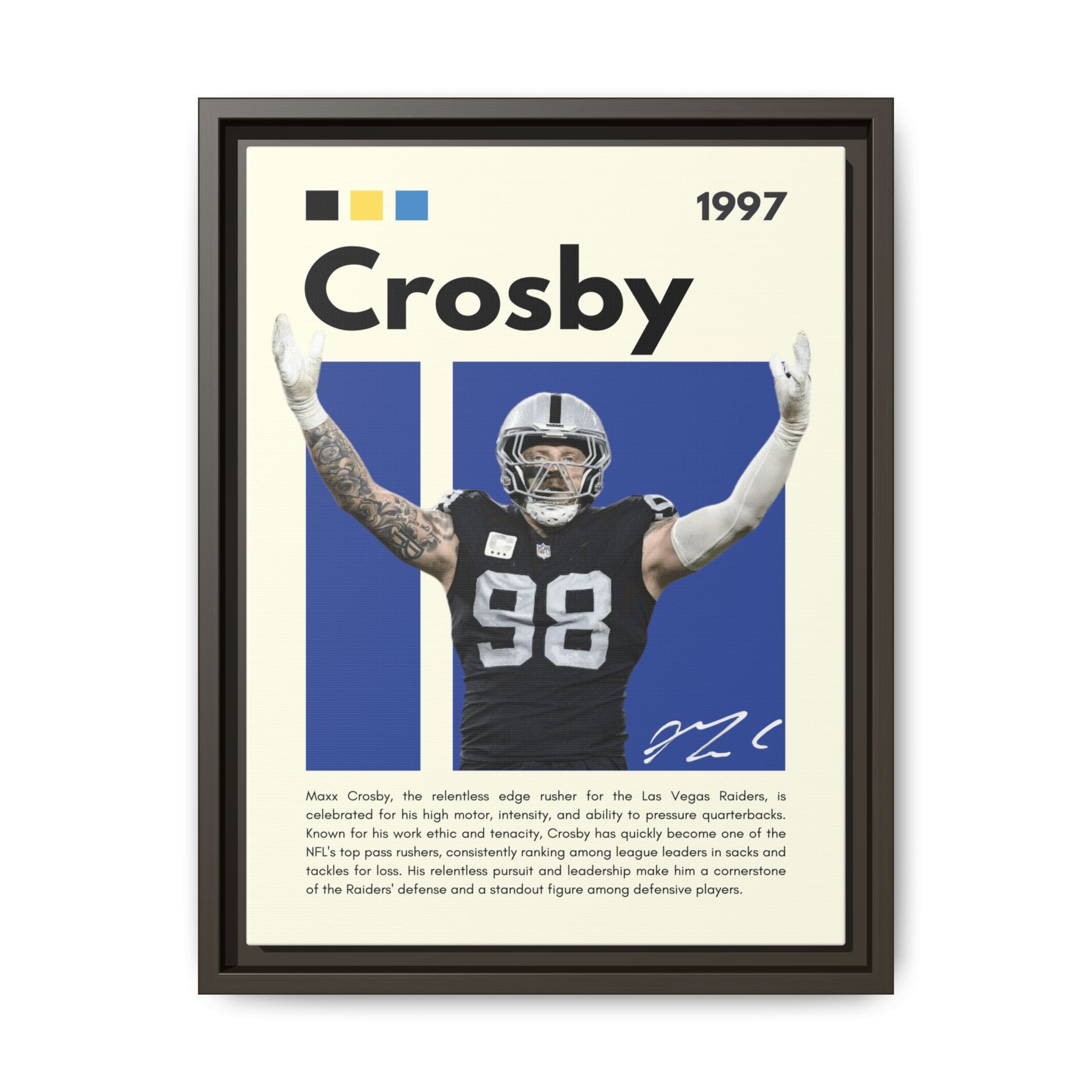 Maxx Crosby: Defensive Dynamo - Canvas Wall Art