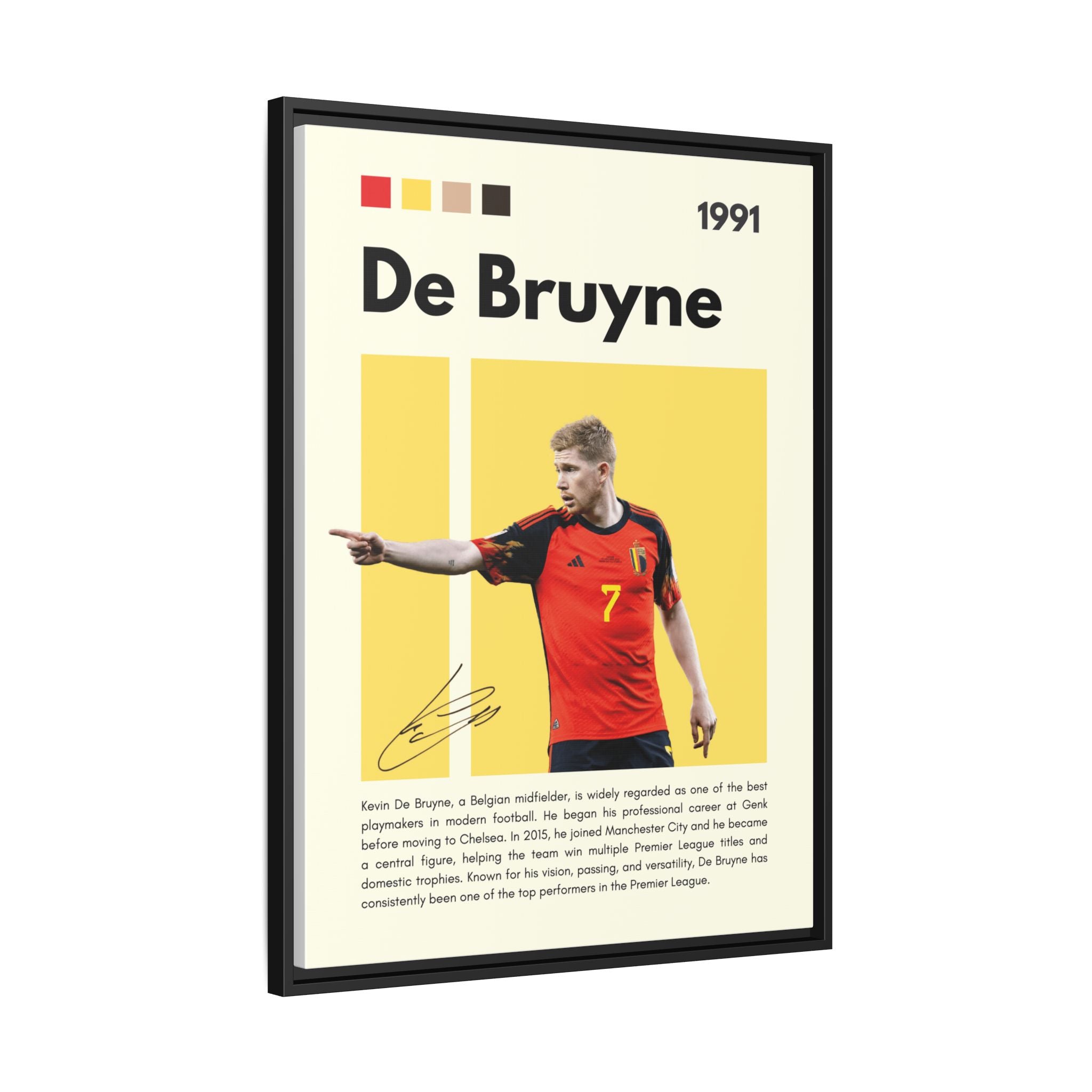 De Bruyne: Football's Maestro - Canvas Wall Art