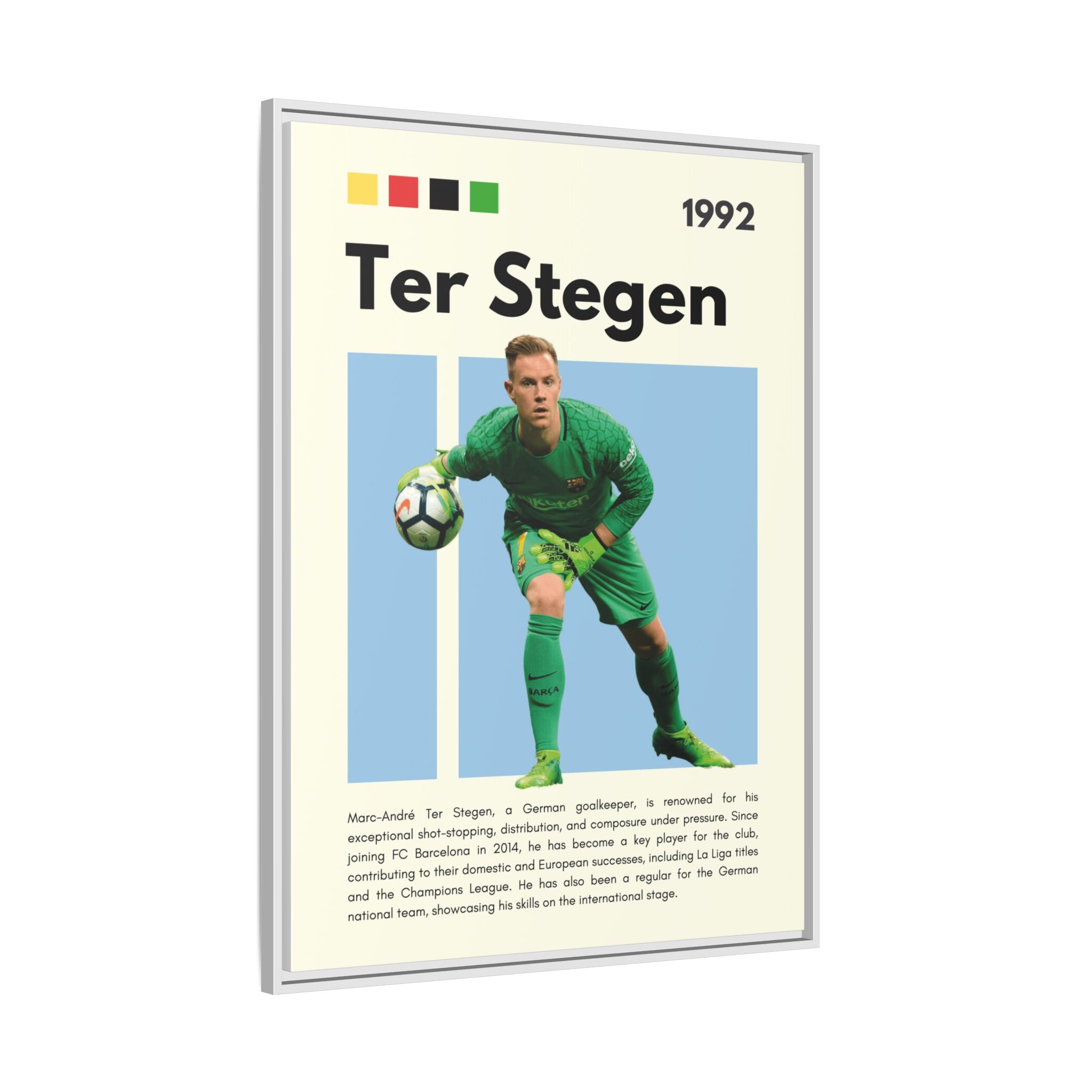 Ter Stegen: Guardian of Barcelona - Canvas Wall Art