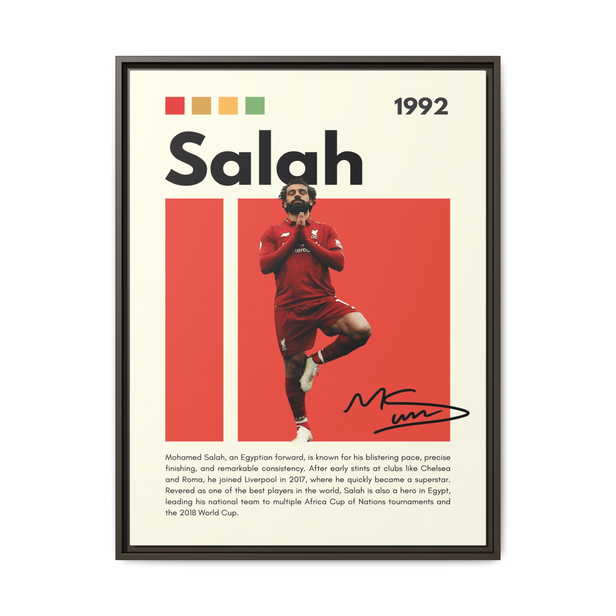 Mohamed Salah: Liverpool Legend
Egyptian King of Football
Salah's Blazing Red Journey
Iconic Forward - Canvas Wall Art