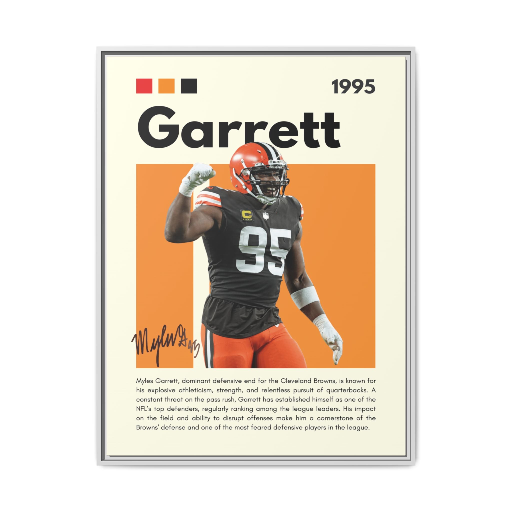 Myles Garrett: Beast of the Browns - Canvas Wall Art