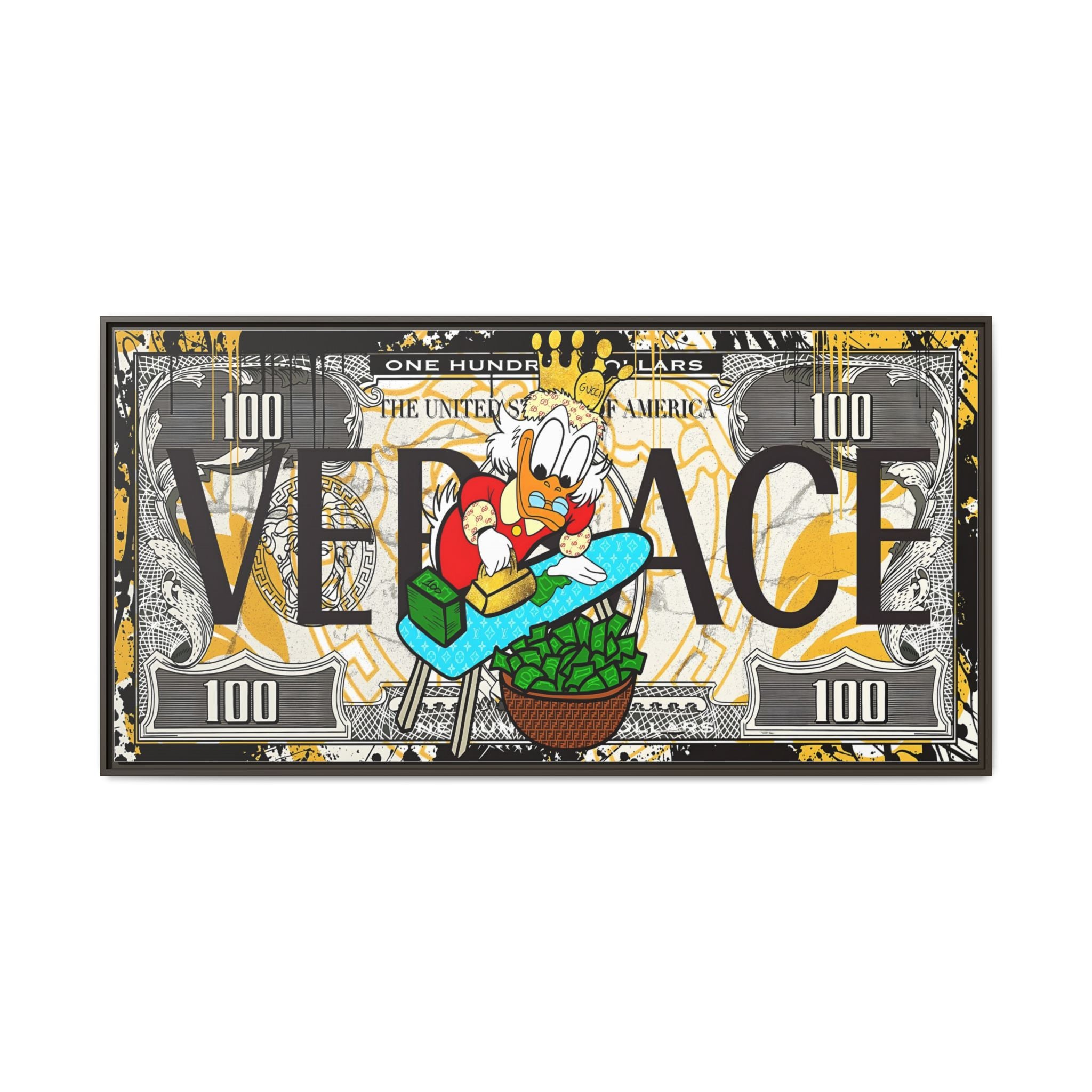 Duckonomics: Pop Art Currency Remix, Urban Financial Whimsy - Canvas Wall Art