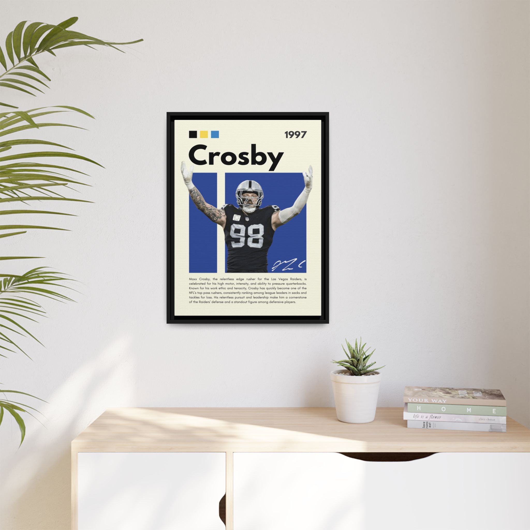 Maxx Crosby: Defensive Dynamo - Canvas Wall Art