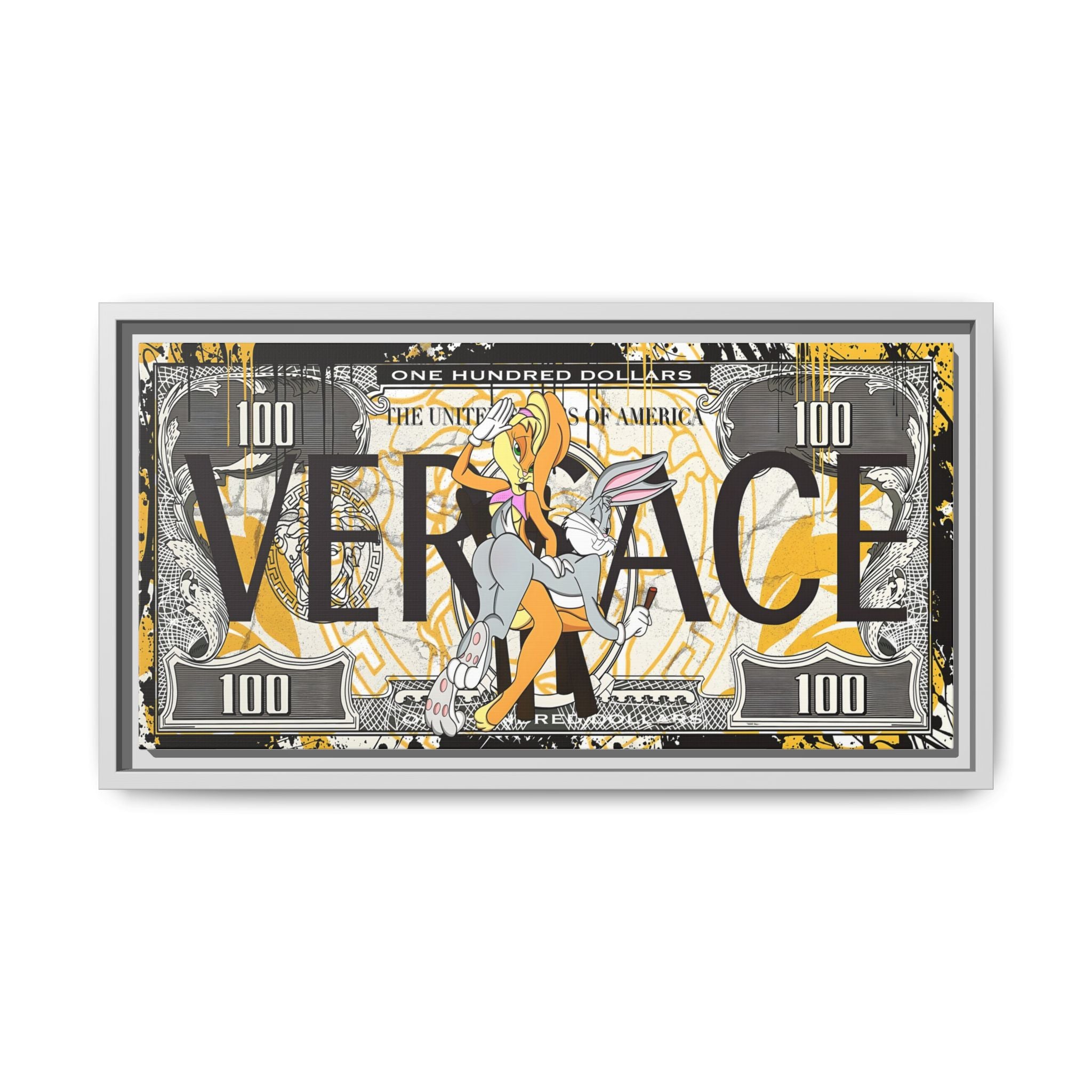 Bunny Benjamins: Pop Art Currency Remix, Looney Tunes Luxury Reimagined - Canvas Wall Art