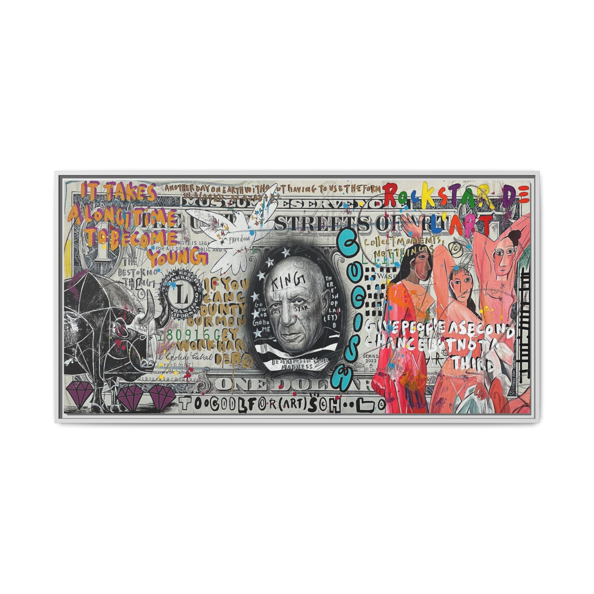 Cultural Remix: Pop Art Portrait, Street Art Legacy, Contemporary Expression - Canvas Wall Art