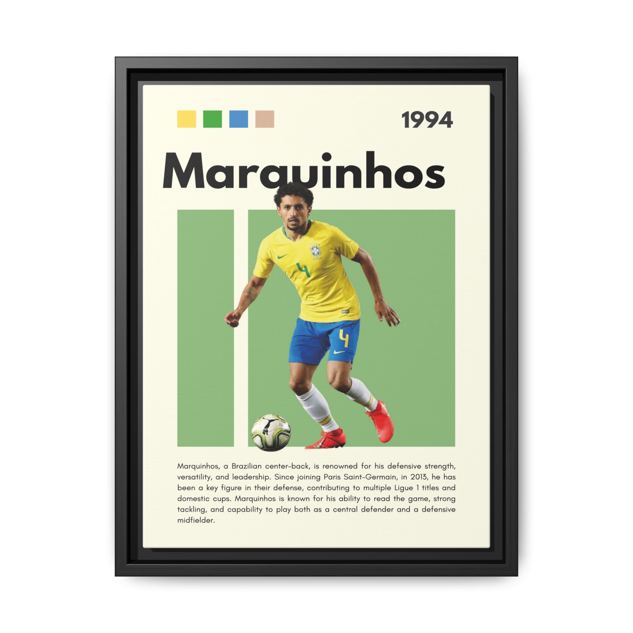 Marquinhos: Defensive Maestro - Canvas Wall Art