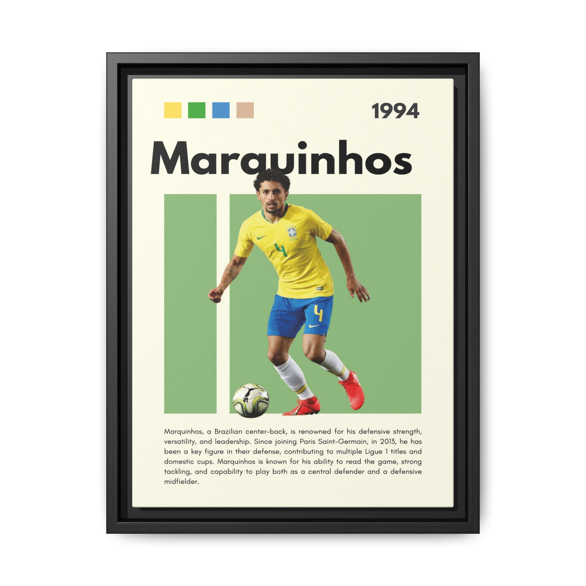 Marquinhos: Defensive Maestro - Canvas Wall Art