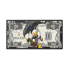Duck Dynasty of Luxury: Pop Art Fashion Icon, Disney Meets High-End Branding, Urban Street Art Elegance - Canvas Wall Art