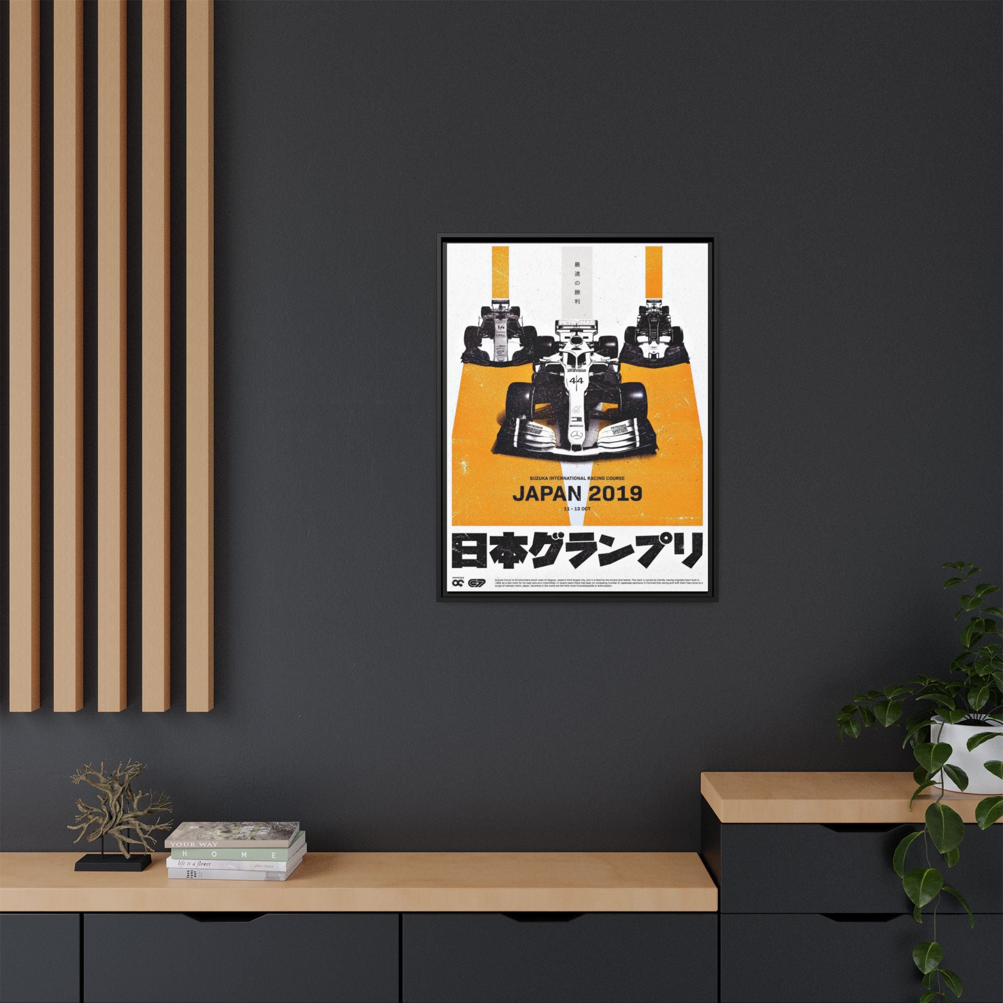 Suzuka Speed Symphony: Japanese Grand Prix 2019 Racing Poster, Motorsport Design Artistry - Canvas Wall Art