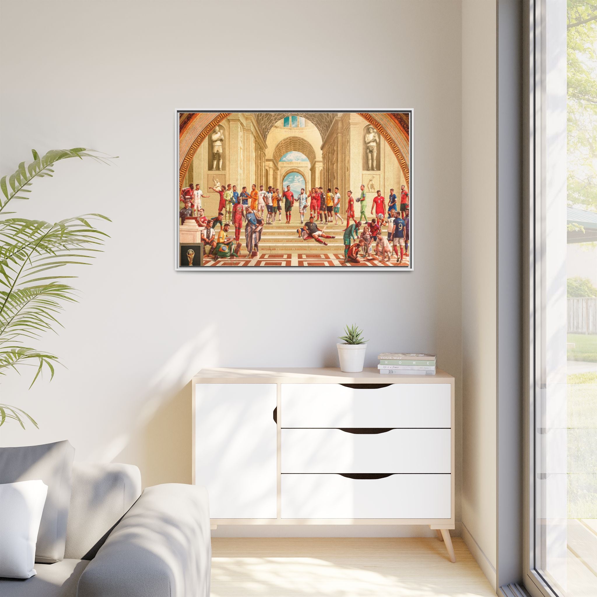 Pantheon of Football Glory: World Cup 2022 Immortalized, Global Soccer Legends Memorialized - Canvas Wall Art