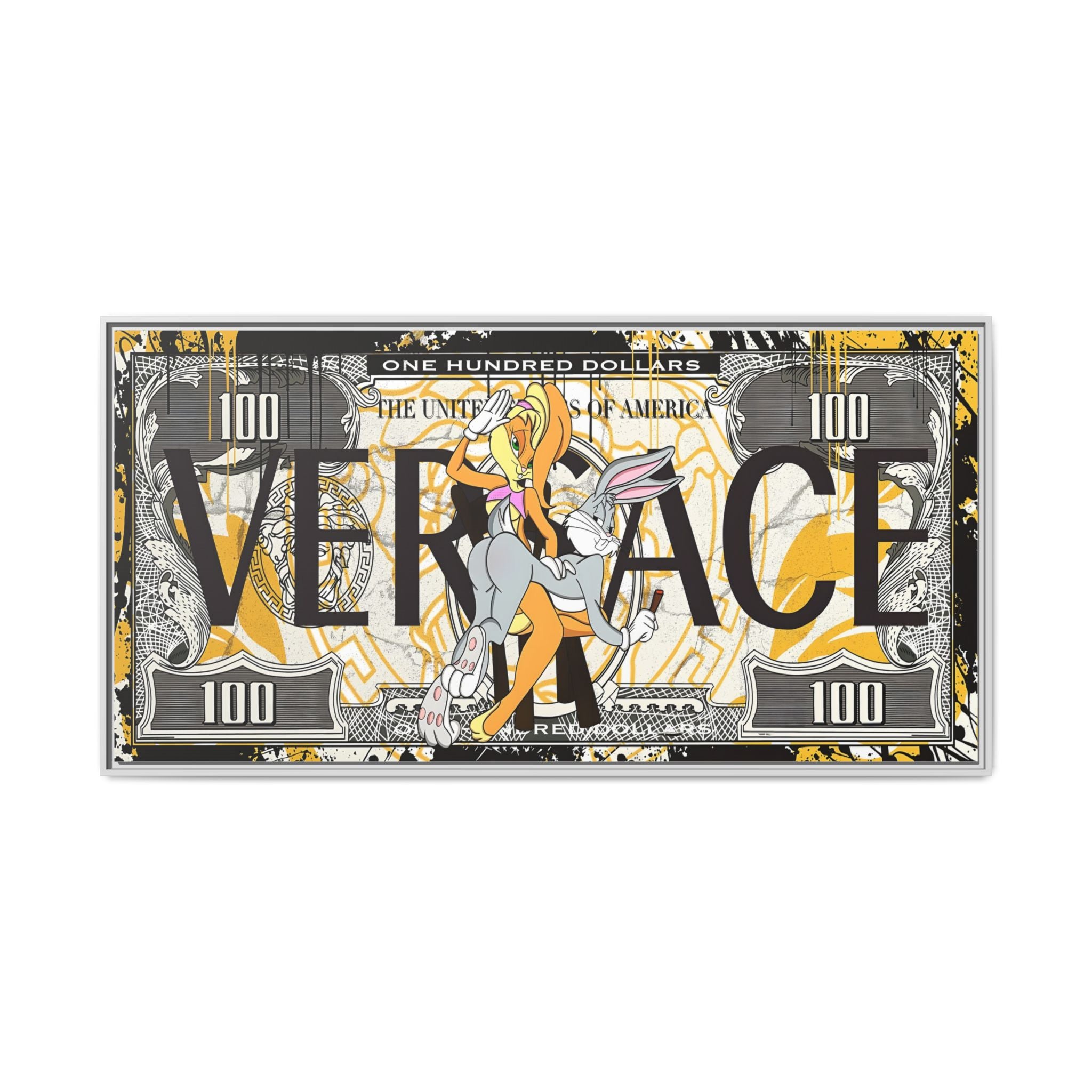 Bunny Benjamins: Pop Art Currency Remix, Looney Tunes Luxury Reimagined - Canvas Wall Art