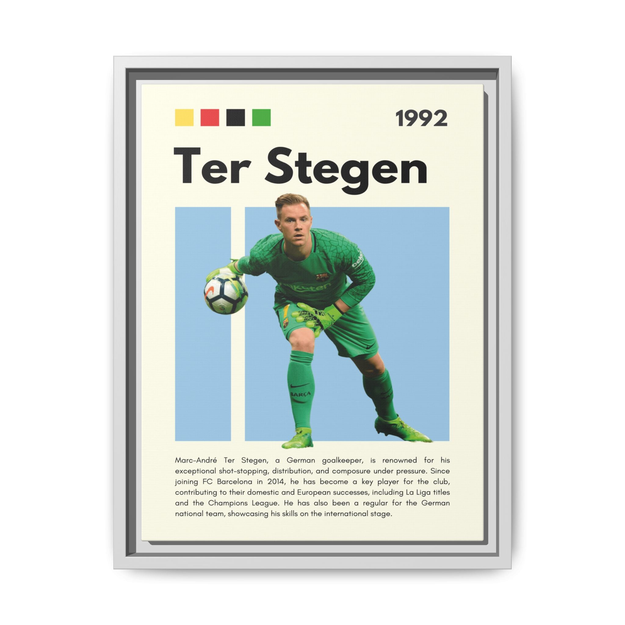 Ter Stegen: Guardian of Barcelona - Canvas Wall Art