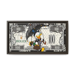 Duck Dynasty of Luxury: Pop Art Fashion Icon, Disney Meets High-End Branding, Urban Street Art Elegance - Canvas Wall Art