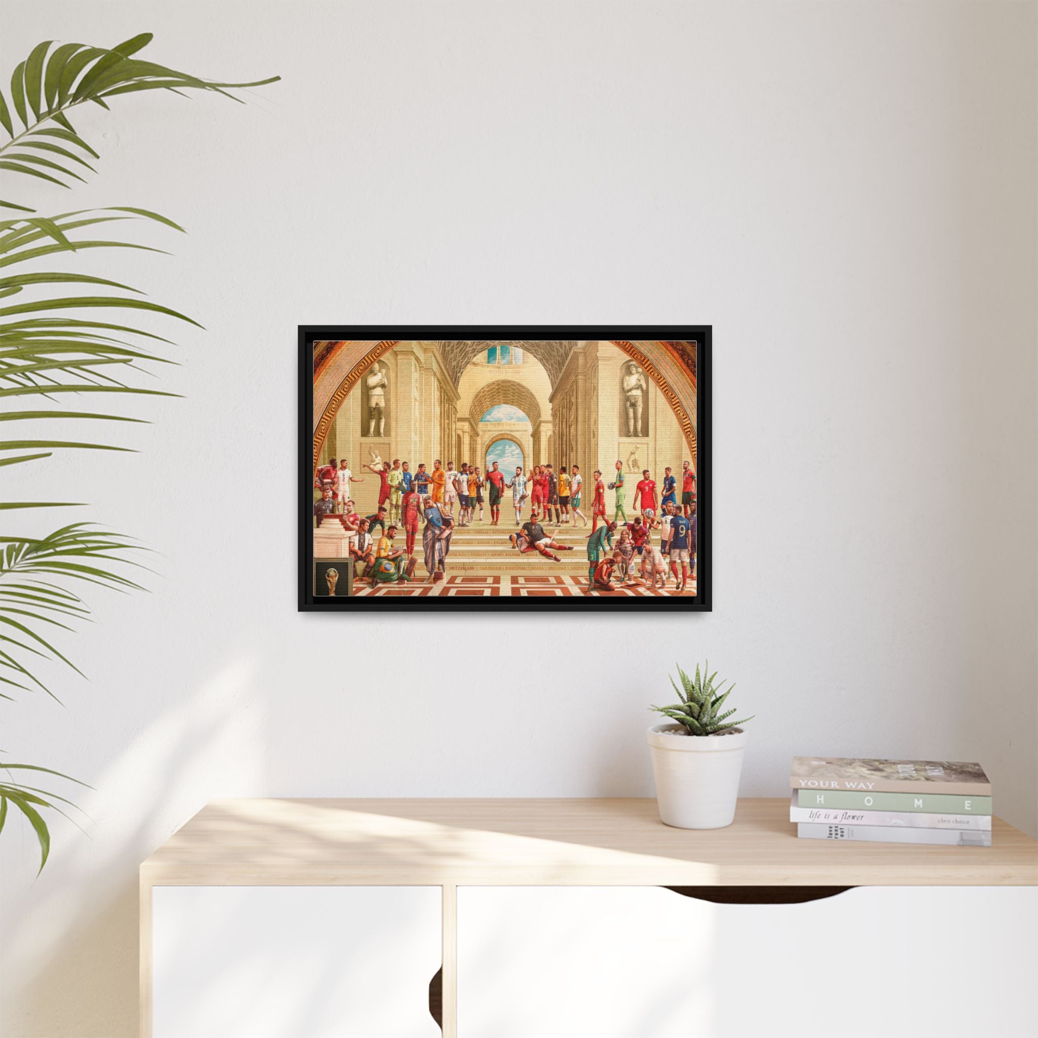 Pantheon of Football Glory: World Cup 2022 Immortalized, Global Soccer Legends Memorialized - Canvas Wall Art