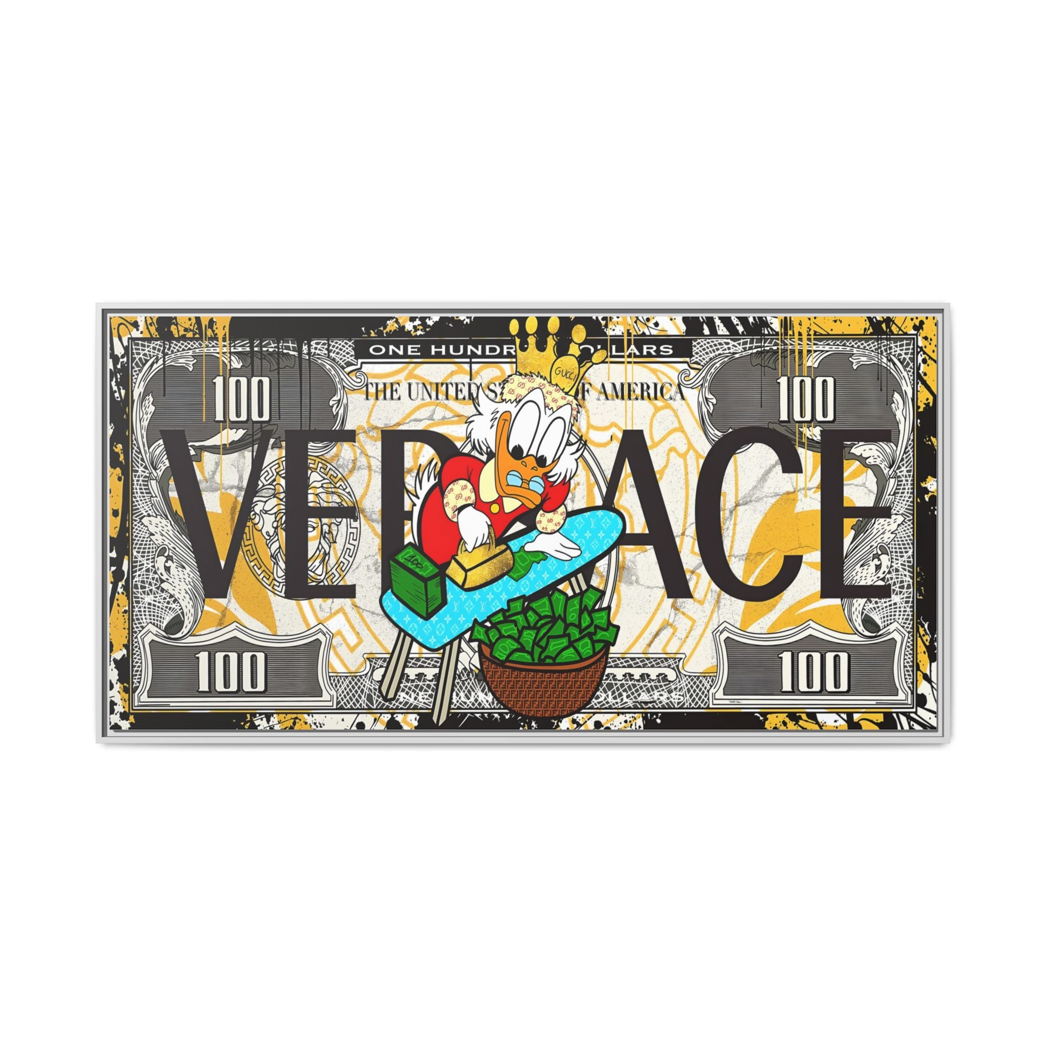 Duckonomics: Pop Art Currency Remix, Urban Financial Whimsy - Canvas Wall Art