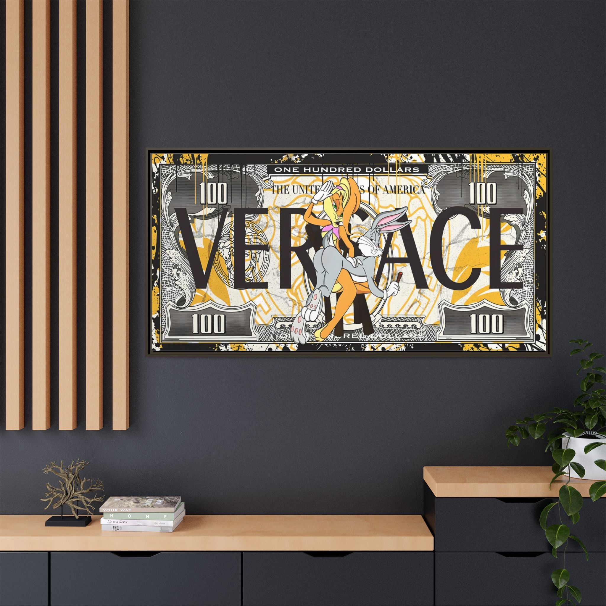 Bunny Benjamins: Pop Art Currency Remix, Looney Tunes Luxury Reimagined - Canvas Wall Art
