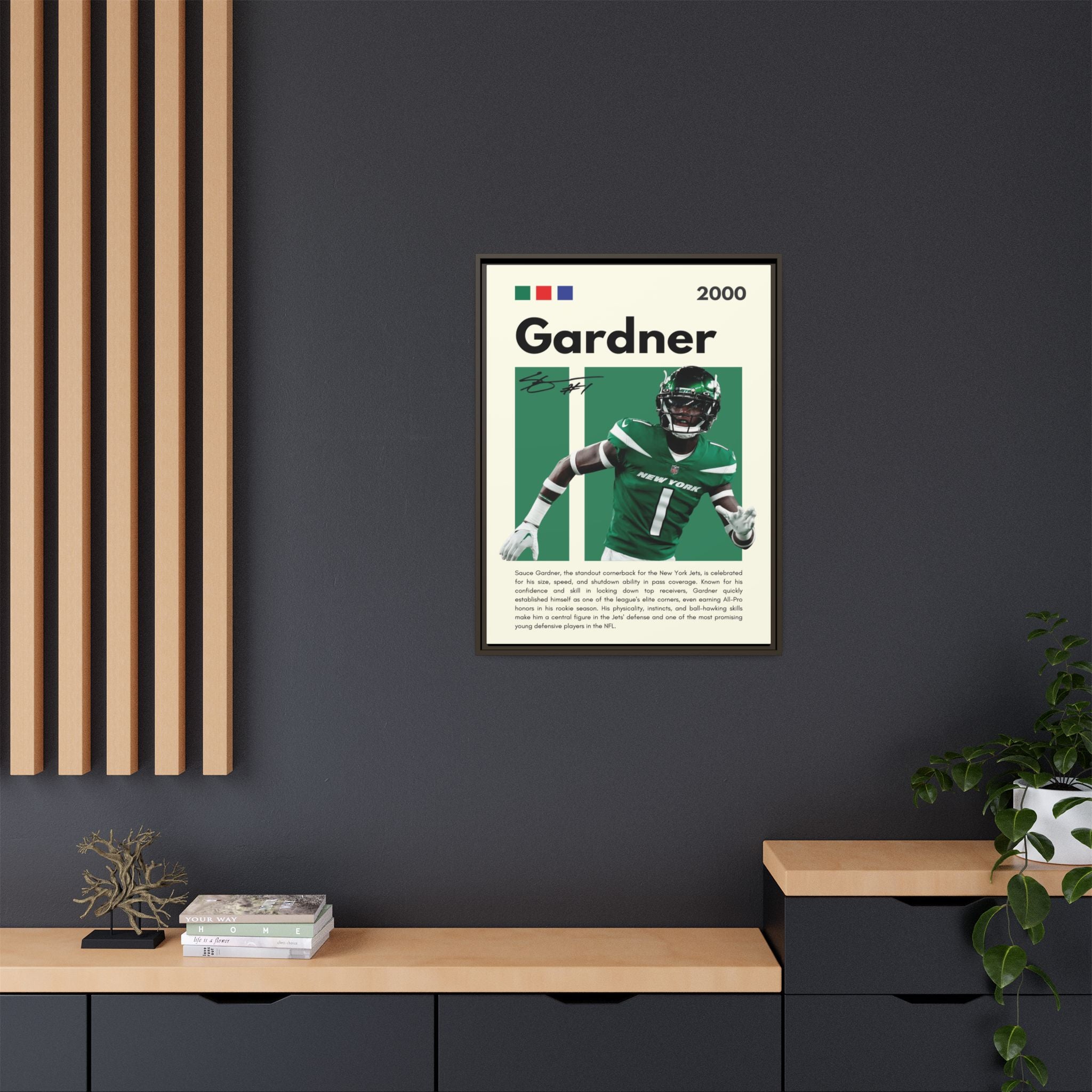 Sauce Gardner: Defensive Dynamo - Canvas Wall Art