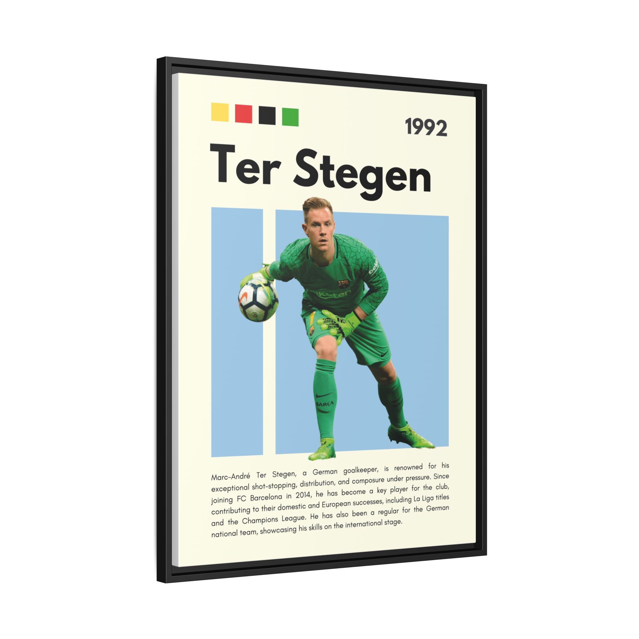 Ter Stegen: Guardian of Barcelona - Canvas Wall Art