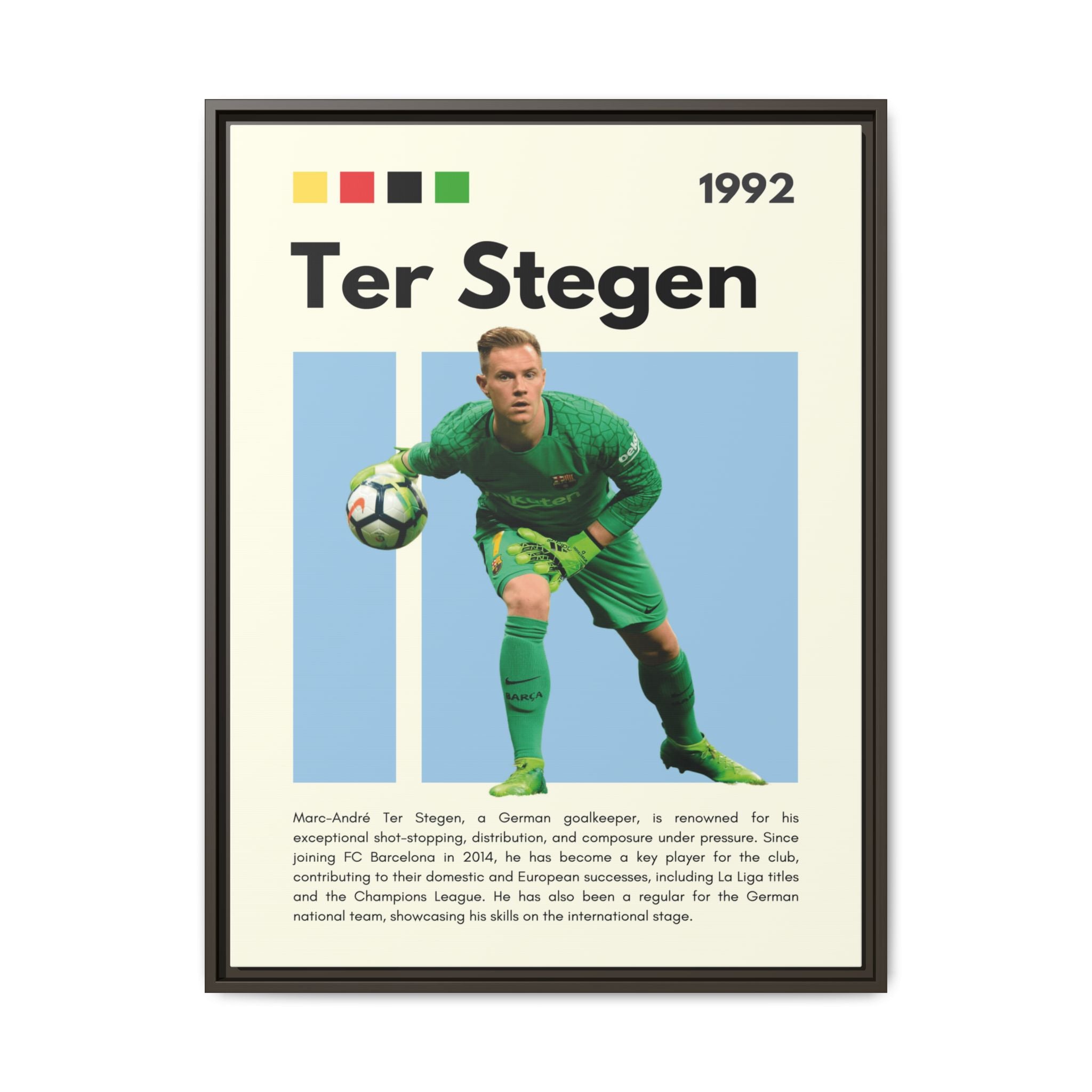 Ter Stegen: Guardian of Barcelona - Canvas Wall Art