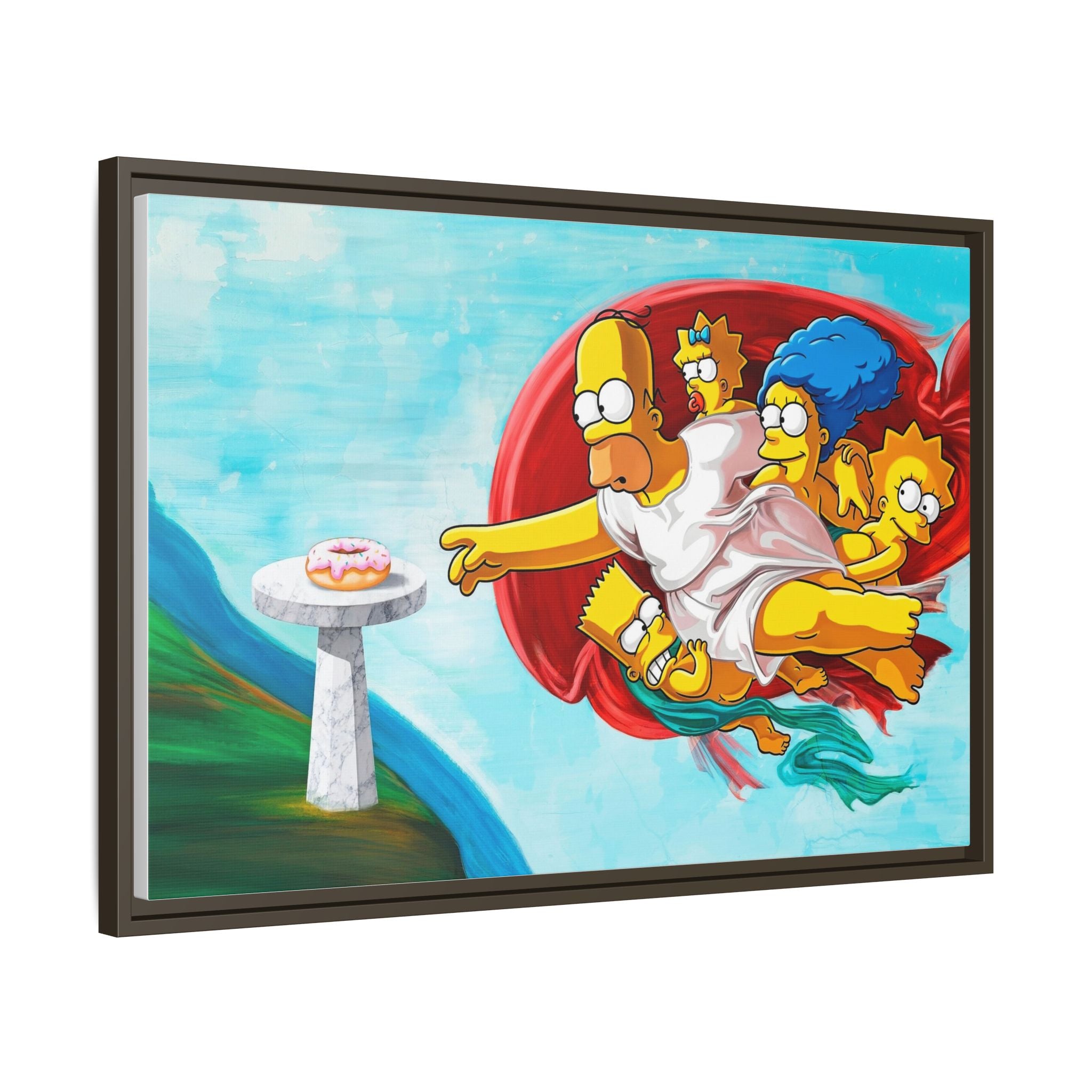 The Simpsons' Last Supper: Pop Culture Parody, Da Vinci Reimagined, Animated Comedy Masterpiece - Canvas Wall Art